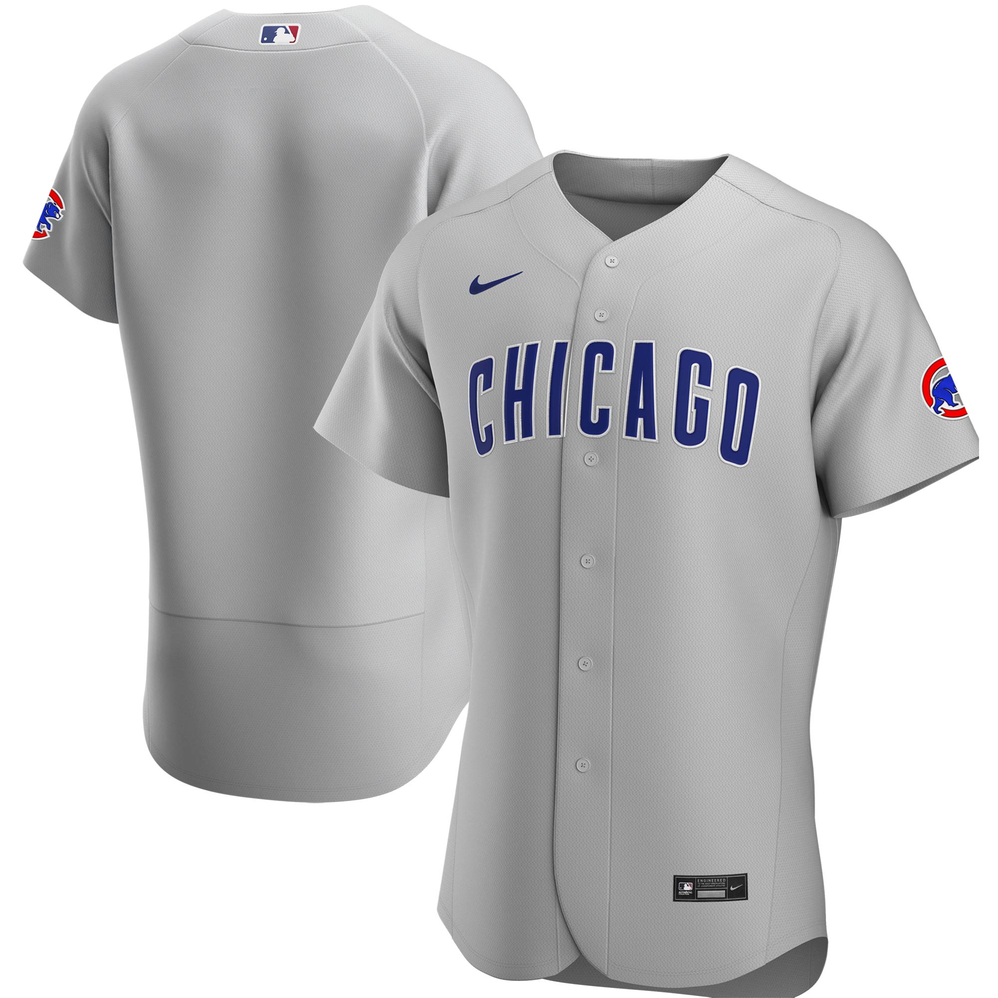 Chicago Cubs Nike Road Authentic Team Jersey - Gray - vstockx