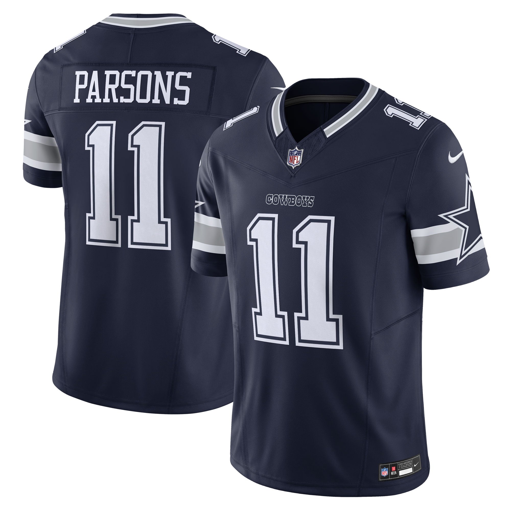 Men's Nike Micah Parsons Navy Dallas Cowboys Vapor F.U.S.E. Limited Jersey - vstockx