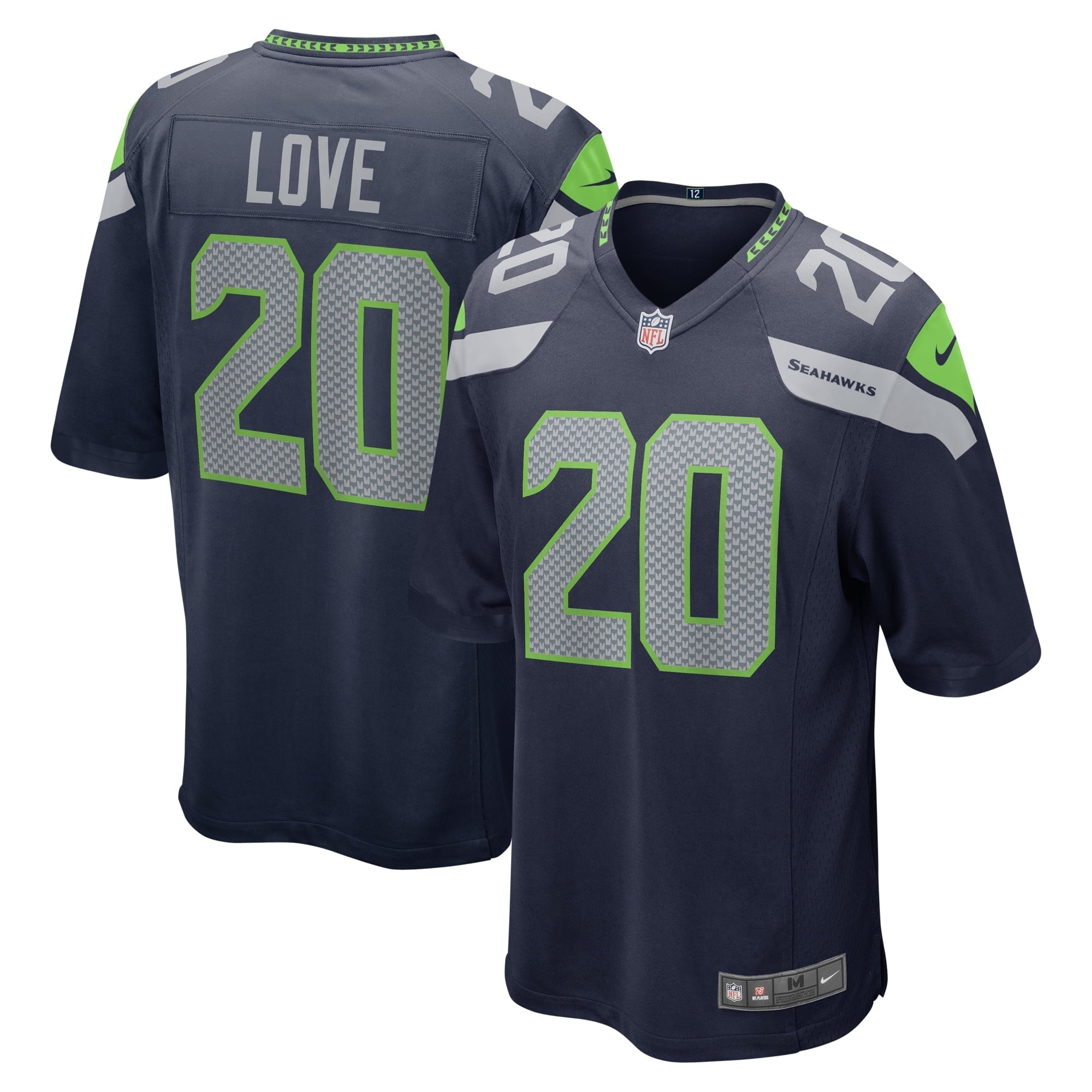 Men's Nike Julian Love College Navy Seattle Seahawks Game Player Jersey - vstockx