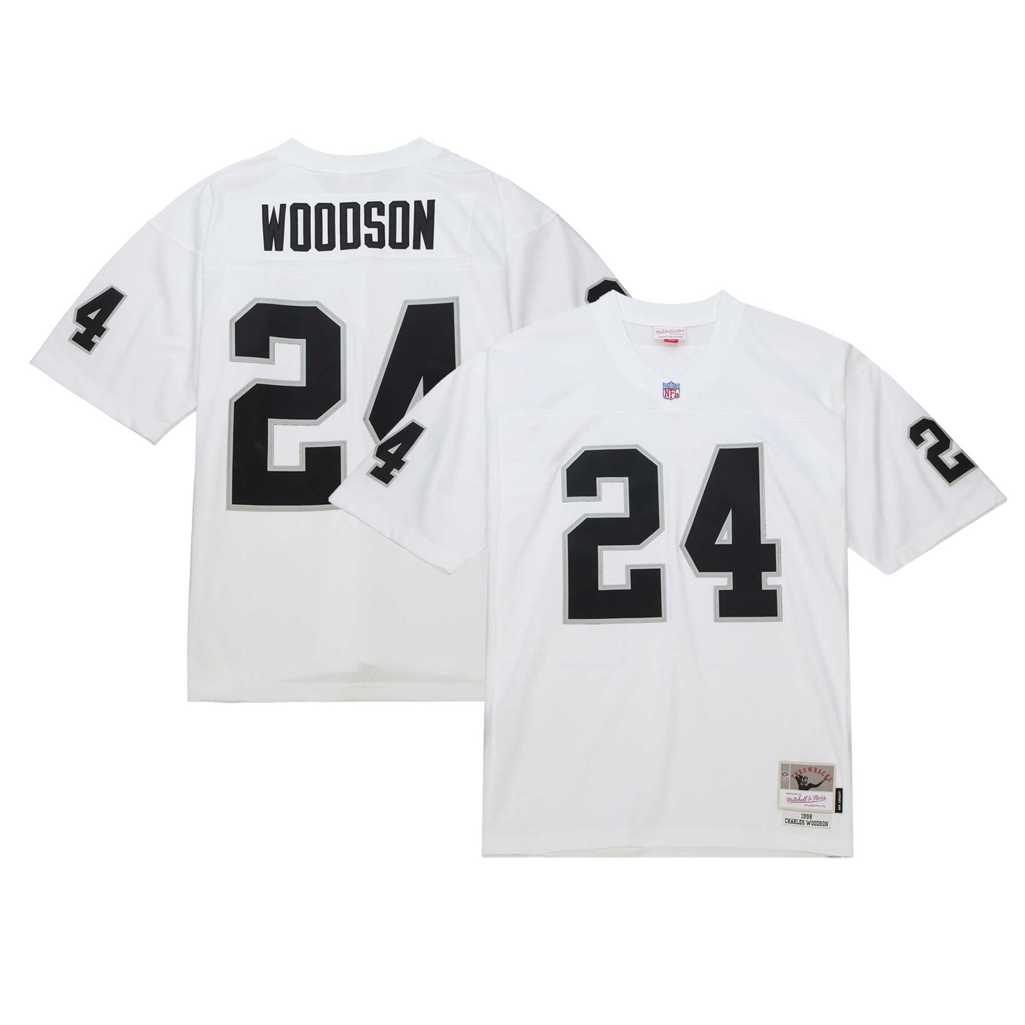 Charles Woodson Las Vegas Raiders Mitchell & Ness Legacy Replica Jersey - White - vstockx