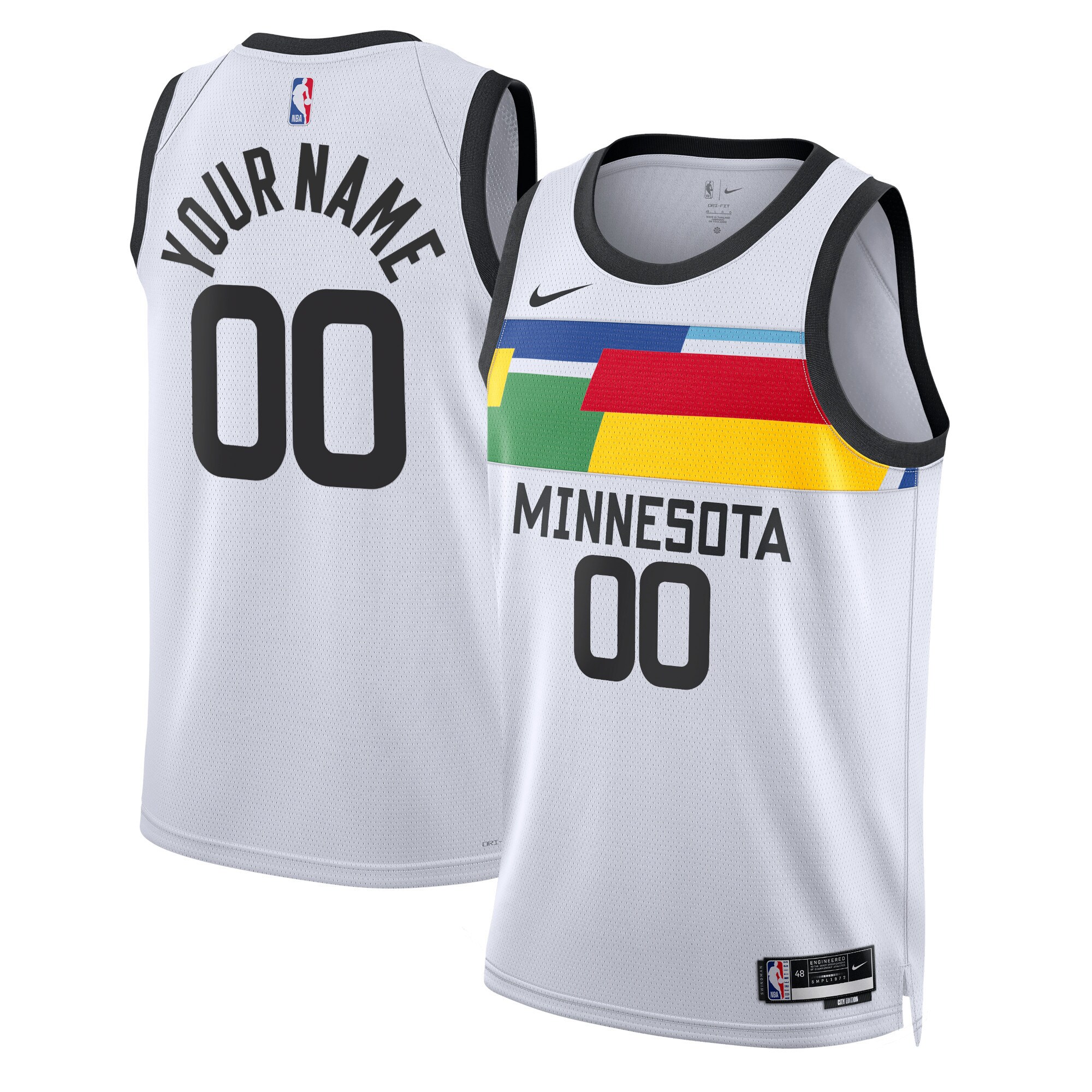 Minnesota Timberwolves Nike Unisex 2022/23 Swingman Custom Jersey - City Edition - White - vstockx