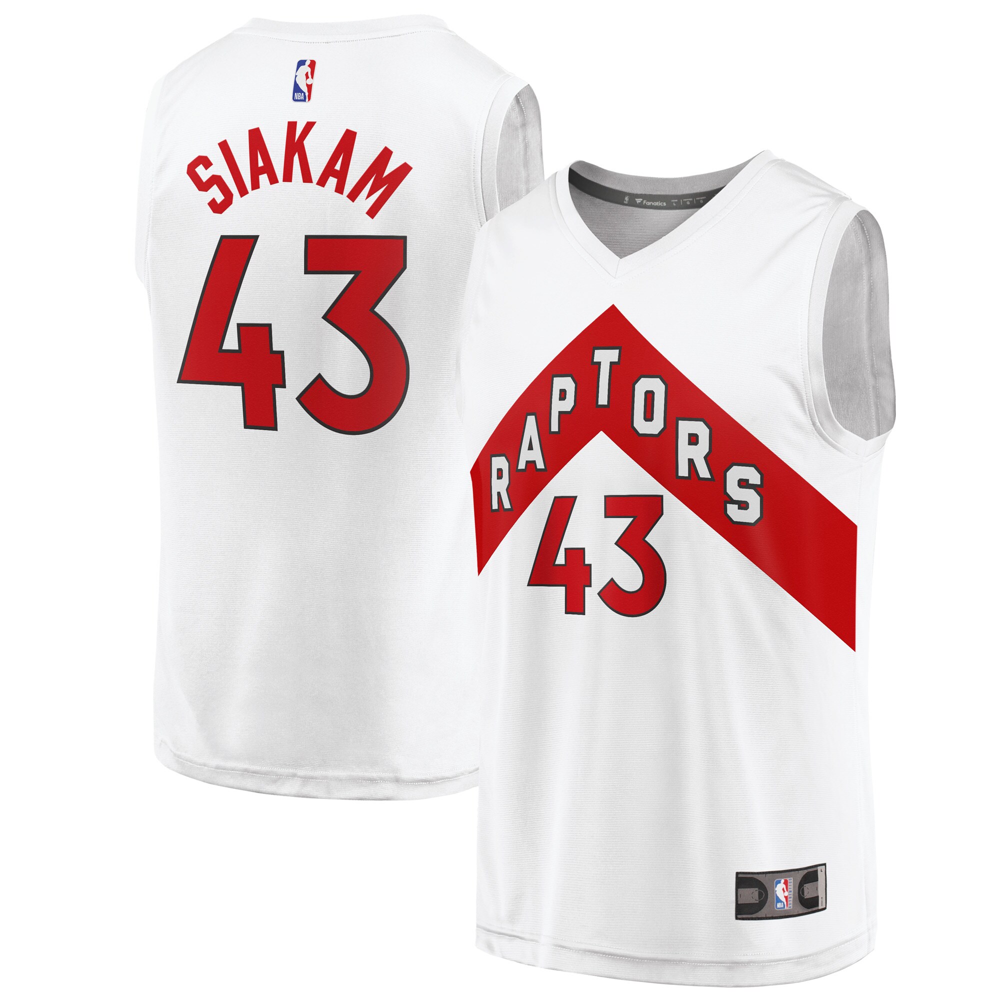 Pascal Siakam Toronto Raptors Fanatics Branded 2020/21 Fast Break Replica Player Jersey White - Association Edition - vstockx