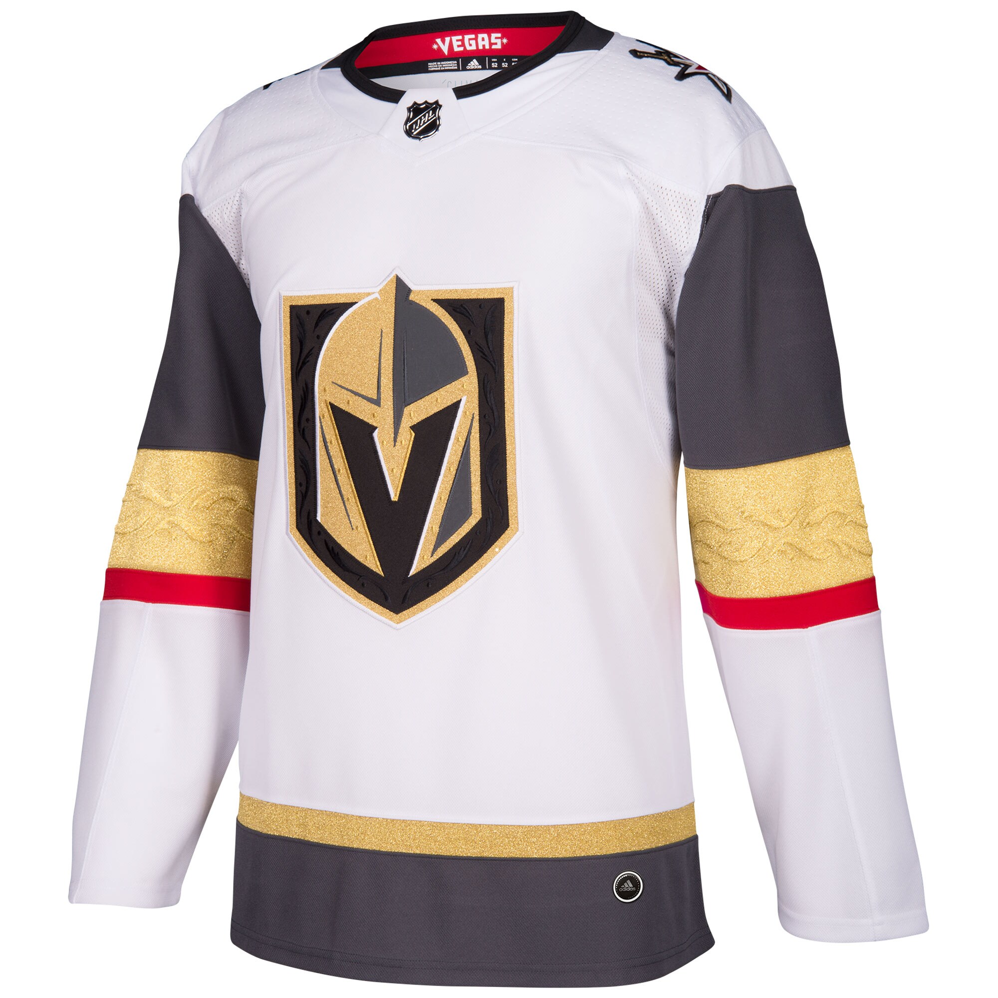 Vegas Golden Knights adidas Away Authentic Blank Jersey - White - vstockx