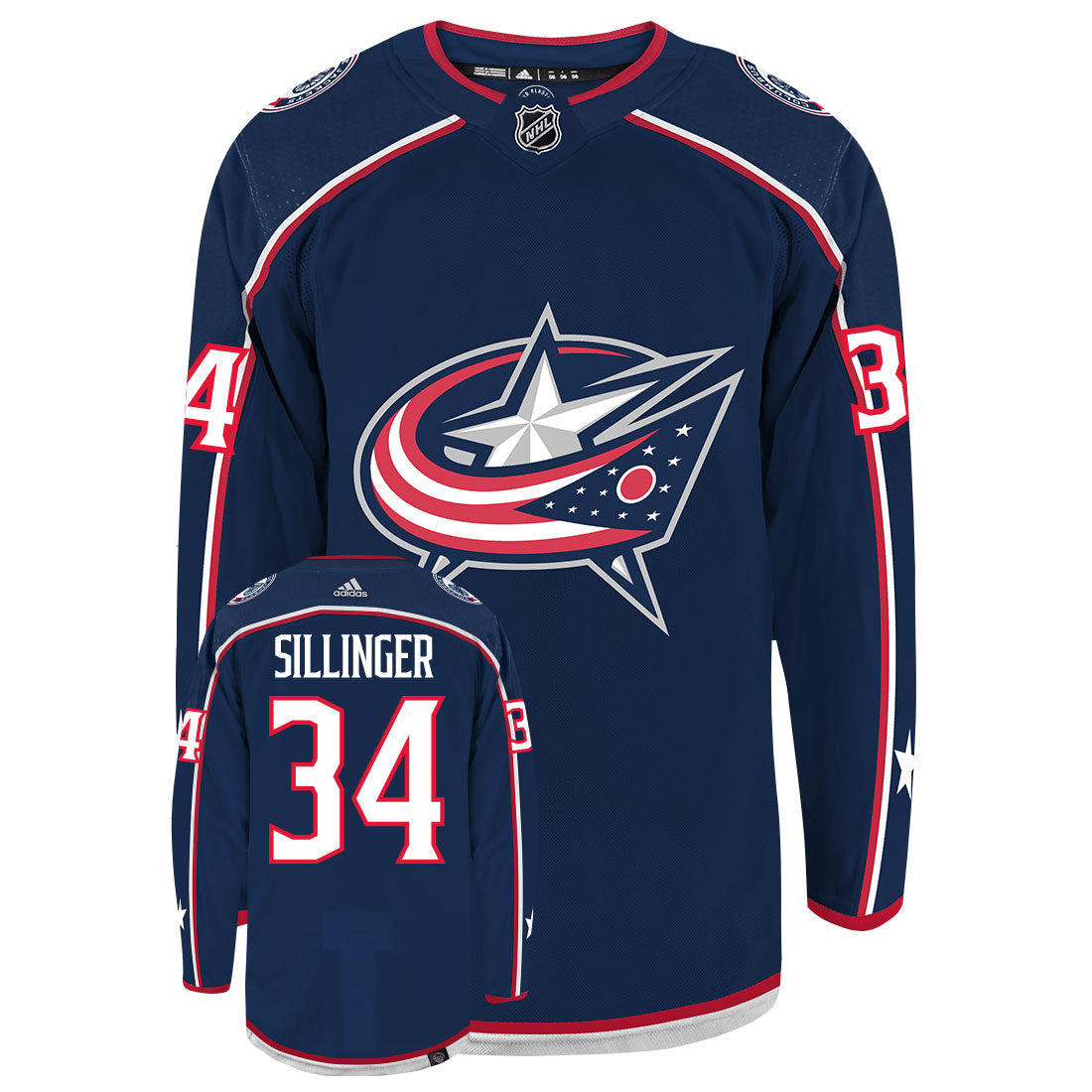 Cole Sillinger Columbus Blue Jackets Adidas Primegreen Authentic NHL Hockey Jersey - vstockx
