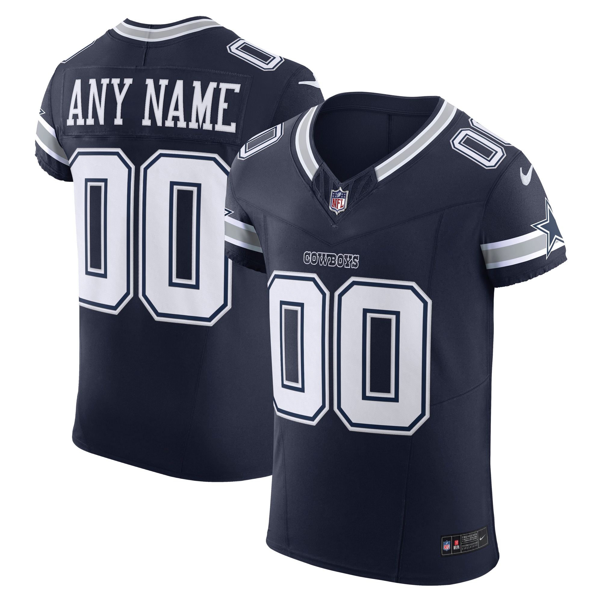 Dallas Cowboys Nike Vapor F.U.S.E. Elite Custom Jersey - Navy - vstockx