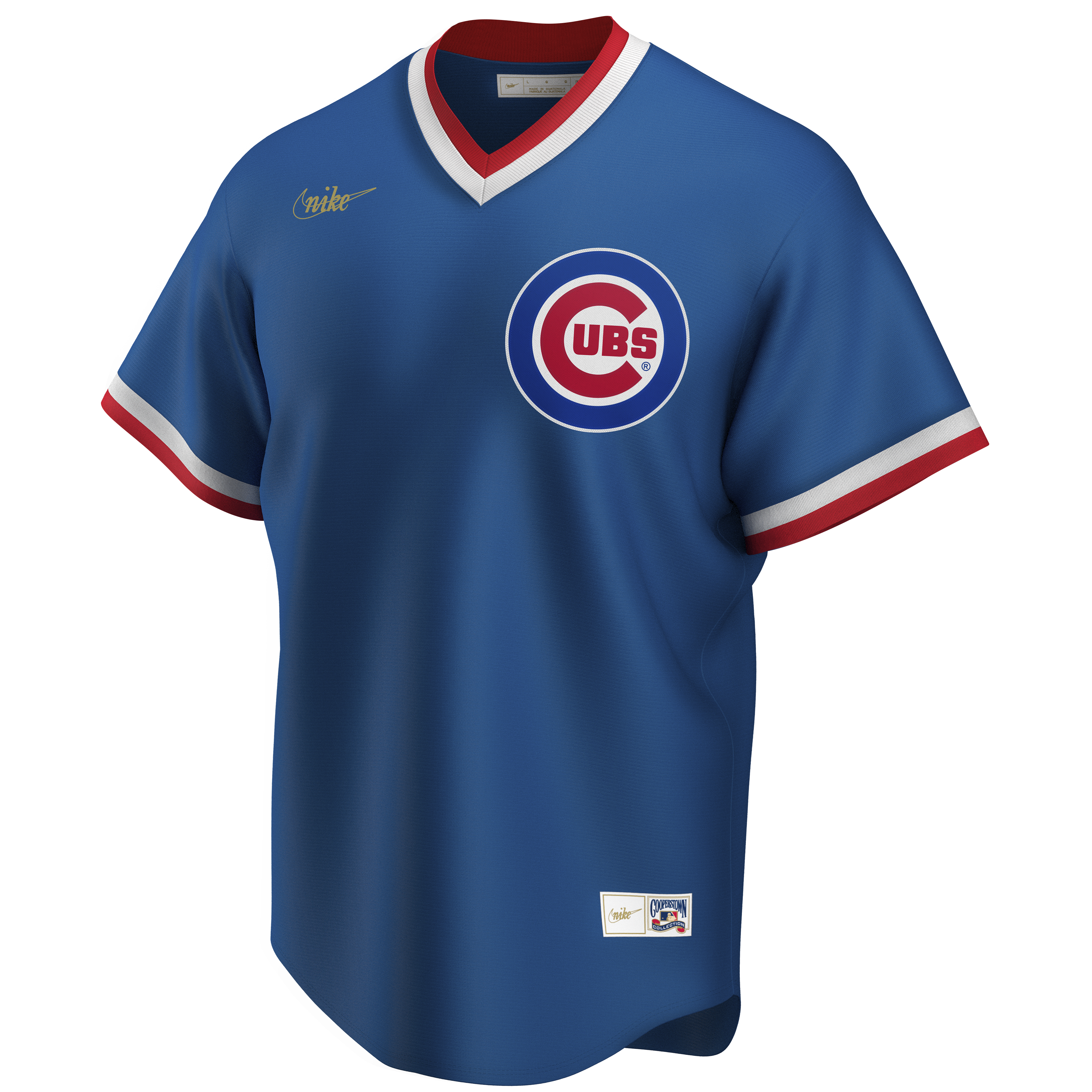 Chicago Cubs Nike Cooperstown Royal V-Neck Jersey - vstockx