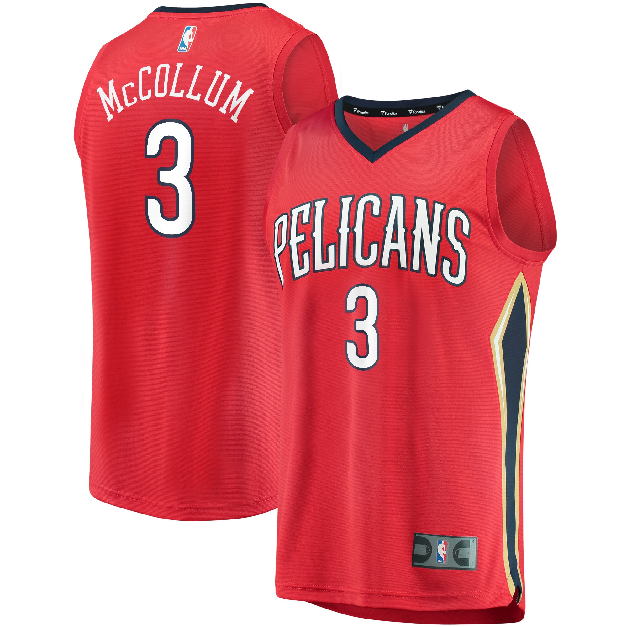 C.J. McCollum New Orleans Pelicans Fanatics Branded Youth 2021/22 Fast Break Replica Player Jersey Red - Statement Edition - vstockx