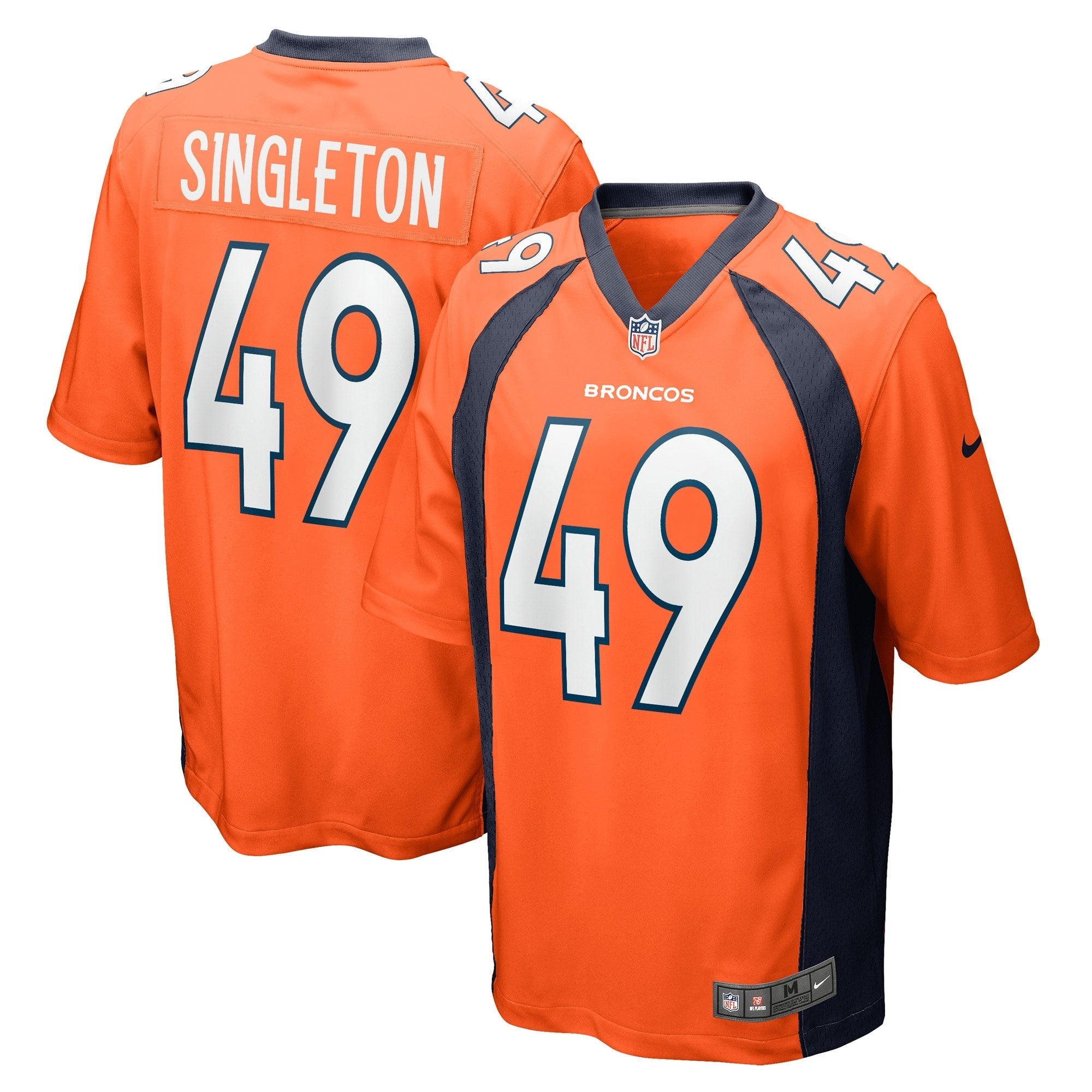 Men's Nike Alex Singleton Orange Denver Broncos Game Player Jersey - vstockx