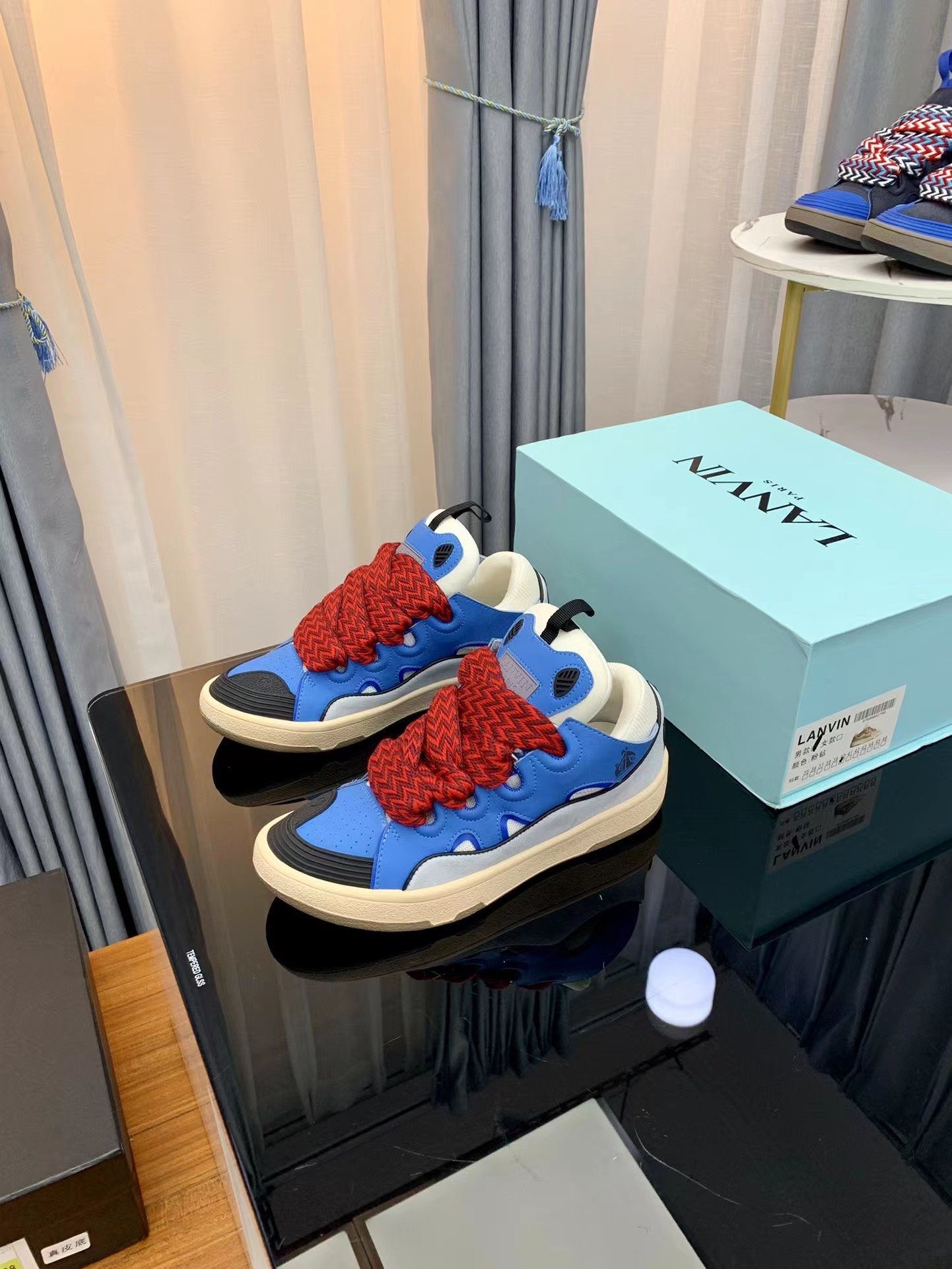 Lanvin Leather Curb blue - vstockx