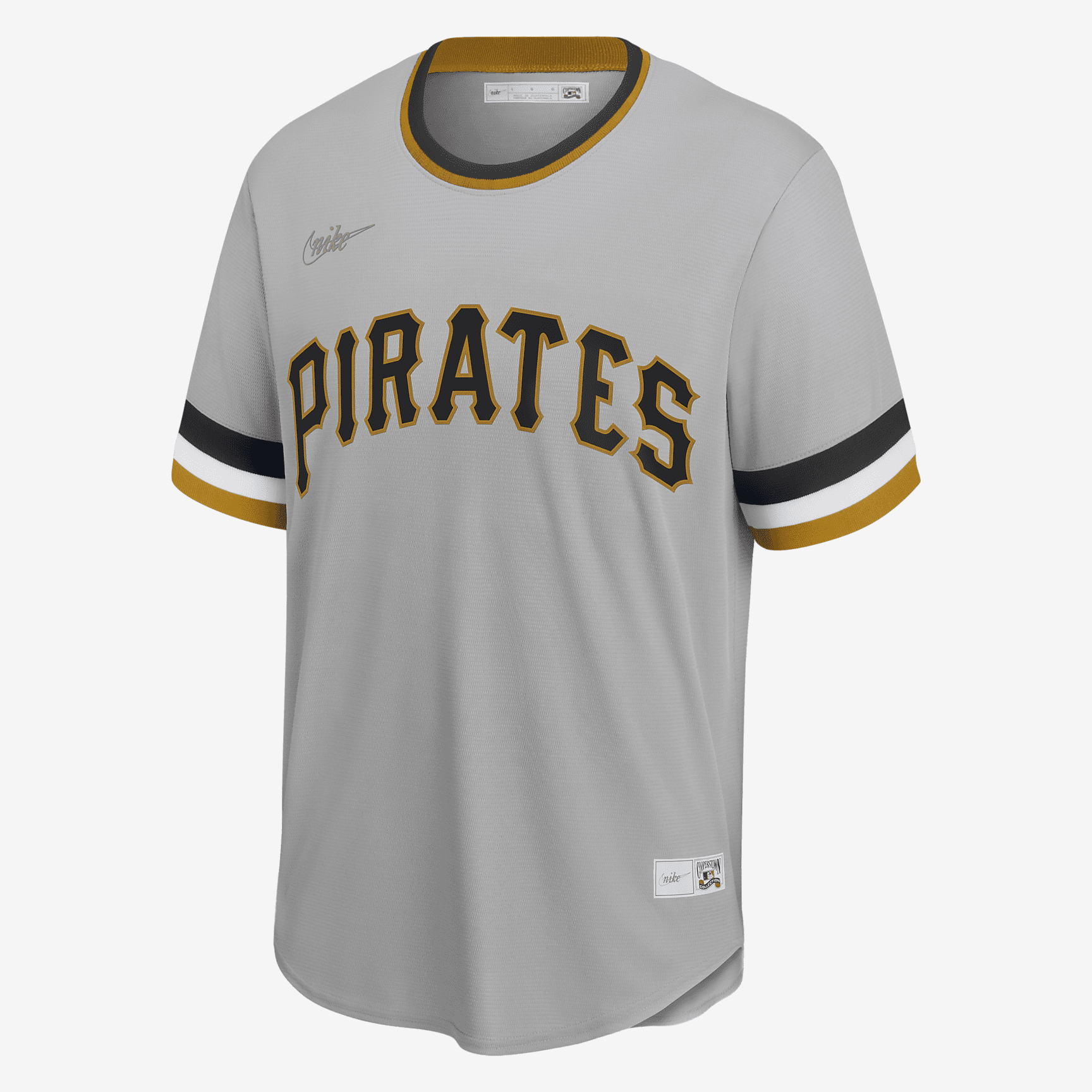 MLB Pittsburgh Pirates Men's Cooperstown Baseball Jersey - Wolf Grey - vstockx