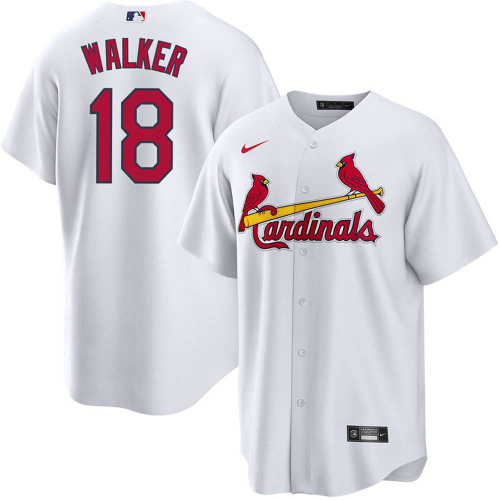 Youth St. Louis Cardinals Jordan Walker Cool Base Replica Home Jersey - White - vstockx