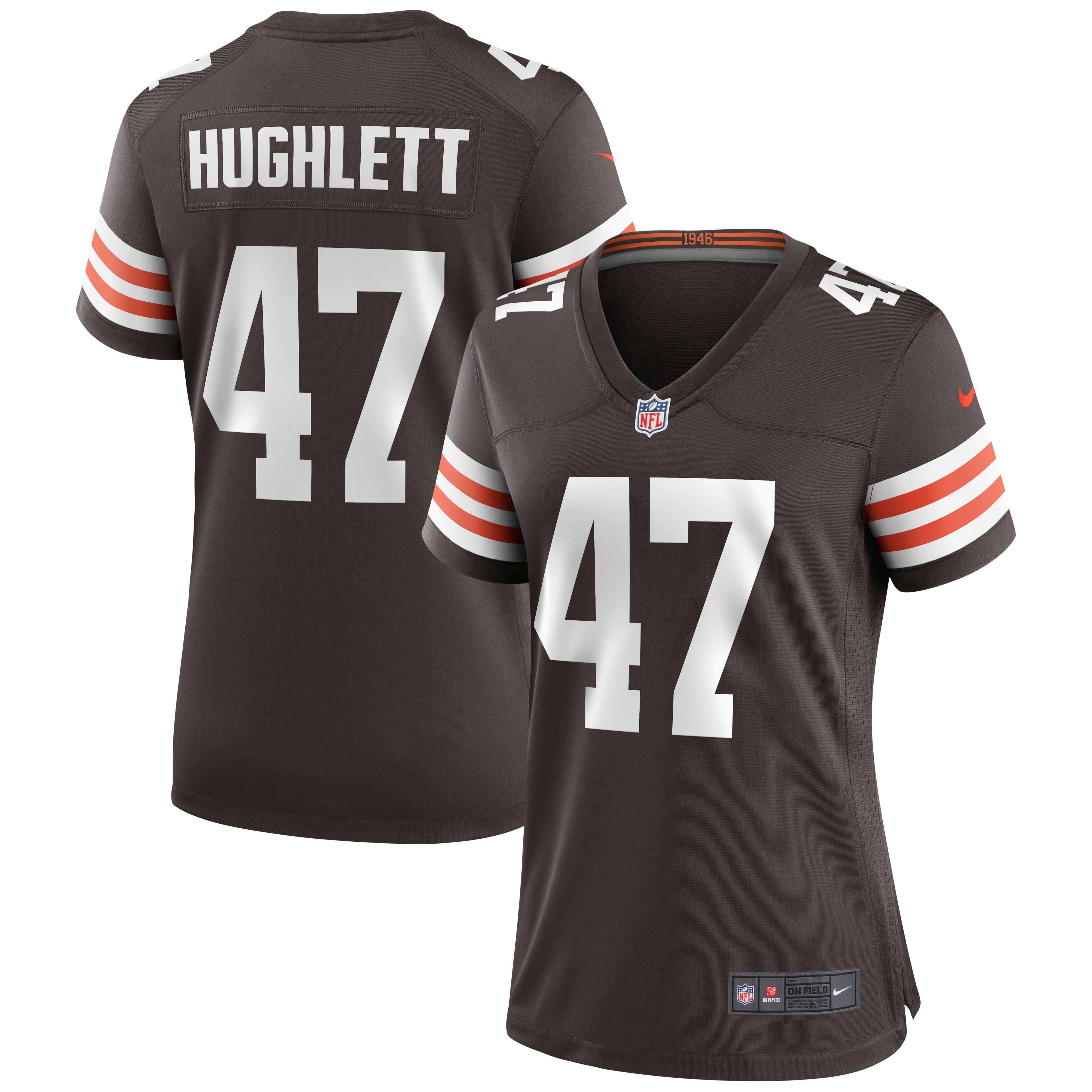 Women's Nike Charley Hughlett Brown Cleveland Browns Game Jersey - vstockx