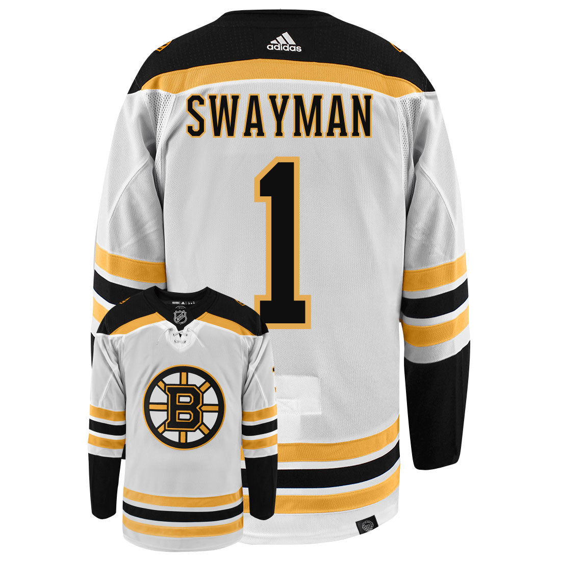 Jeremy Swayman Boston Bruins Adidas Primegreen Authentic NHL Hockey Jersey - vstockx