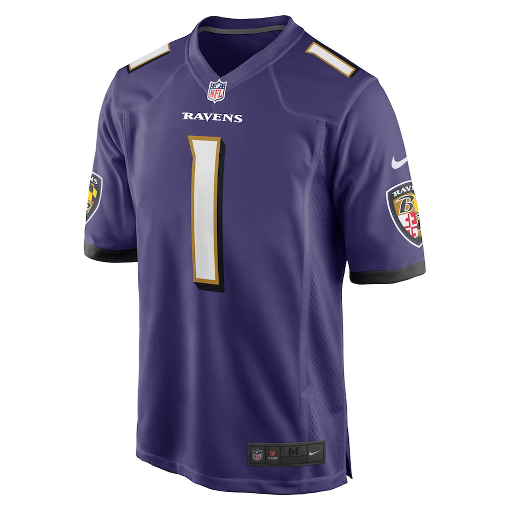 Youth Baltimore Ravens Zay Flowers Game Jersey - Purple - vstockx