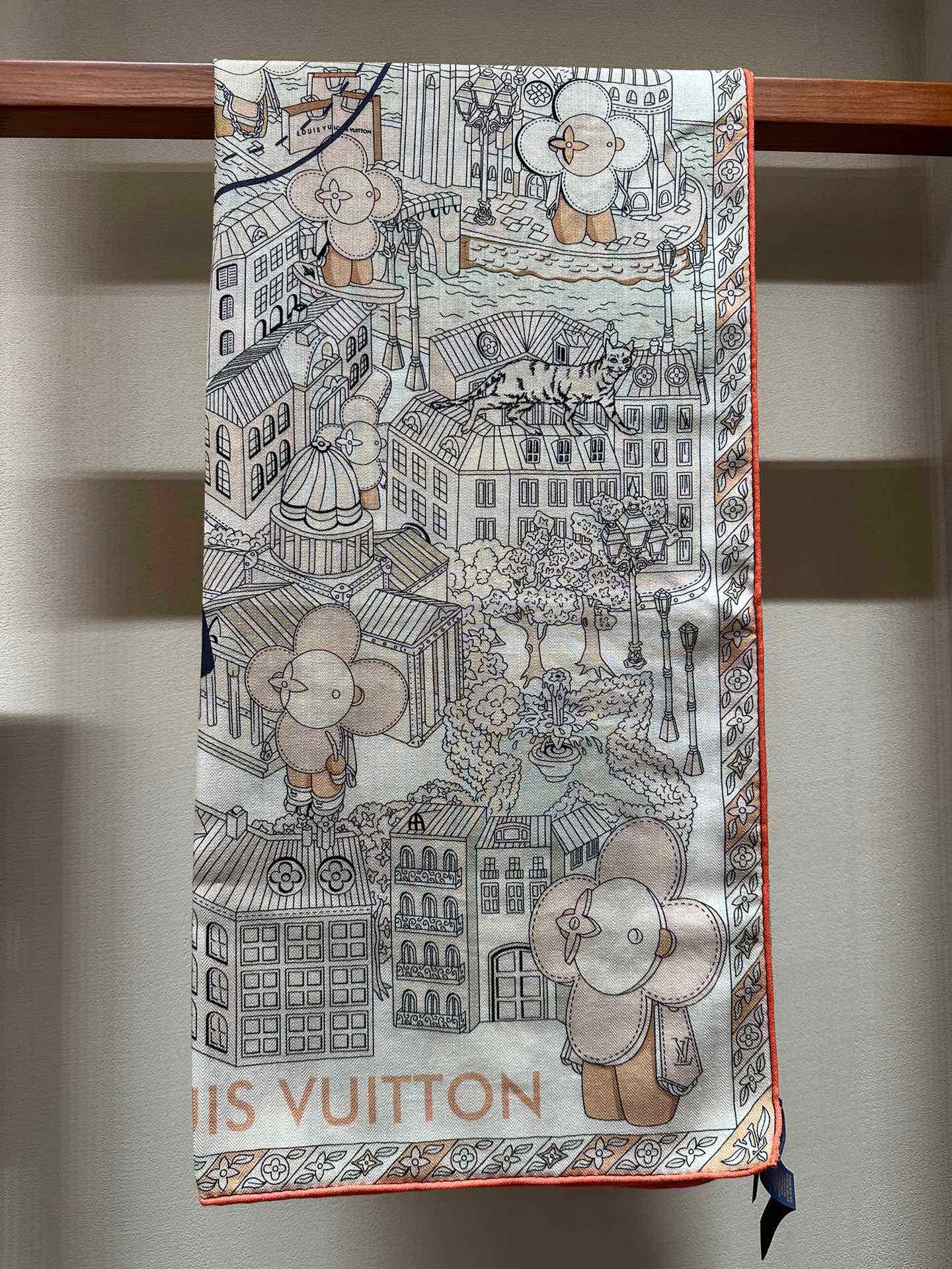 Streetwear Scarf LV 328994 SIZE:140*140cm - vstockx