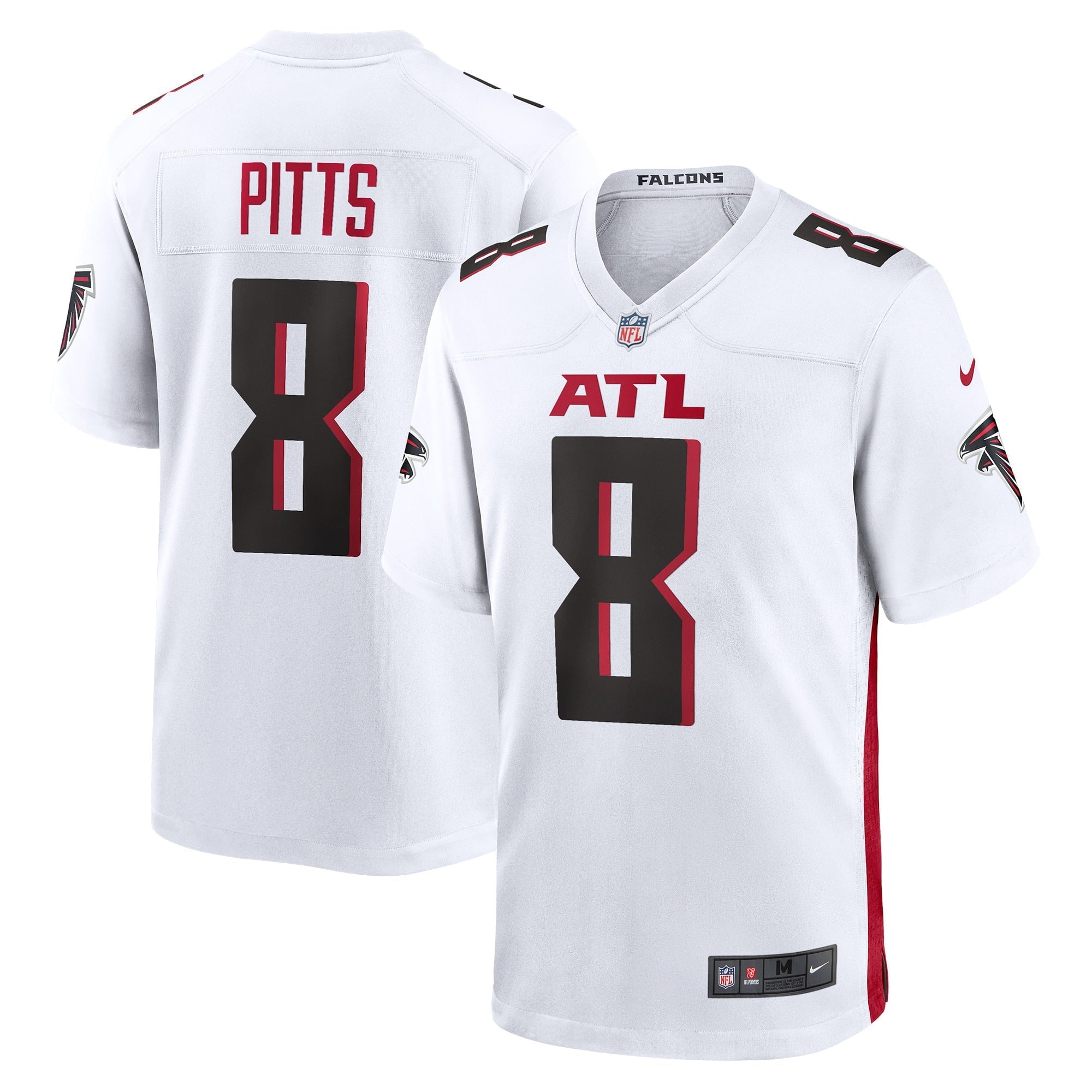 Men's Nike Kyle Pitts White Atlanta Falcons Game Player Jersey - vstockx