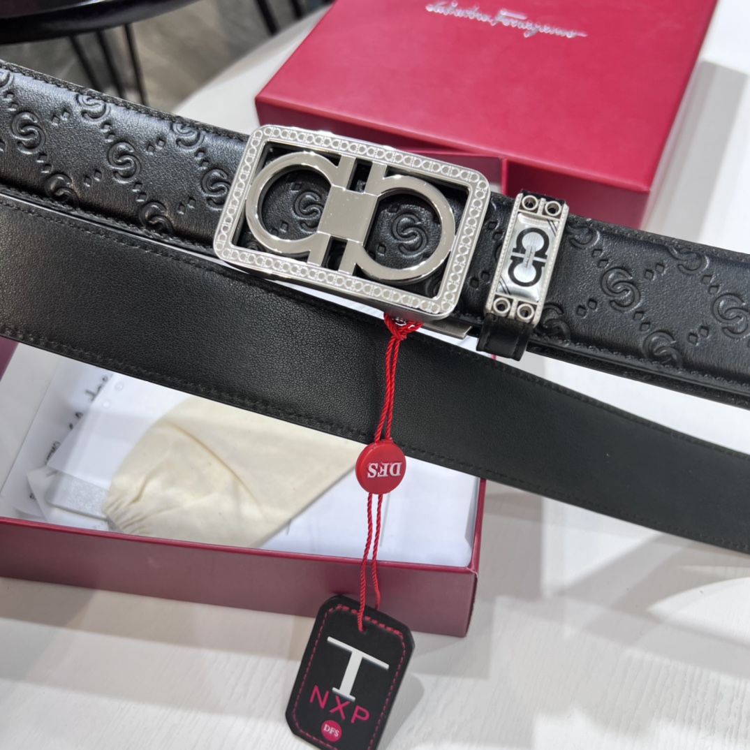 Streetwear Belt Ferragamo 319629 size:3.5cm - vstockx