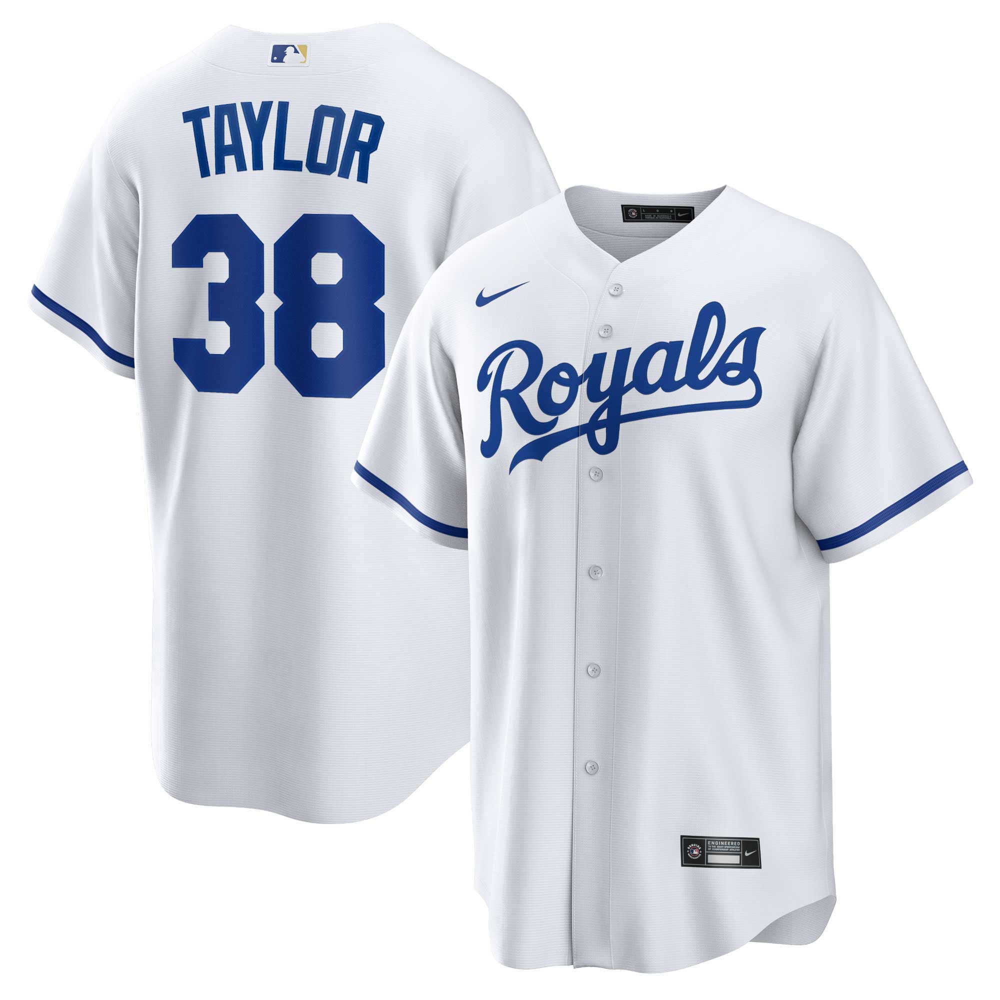 Men's Nike Josh Taylor White Kansas City Royals Home Replica Player Jersey - vstockx