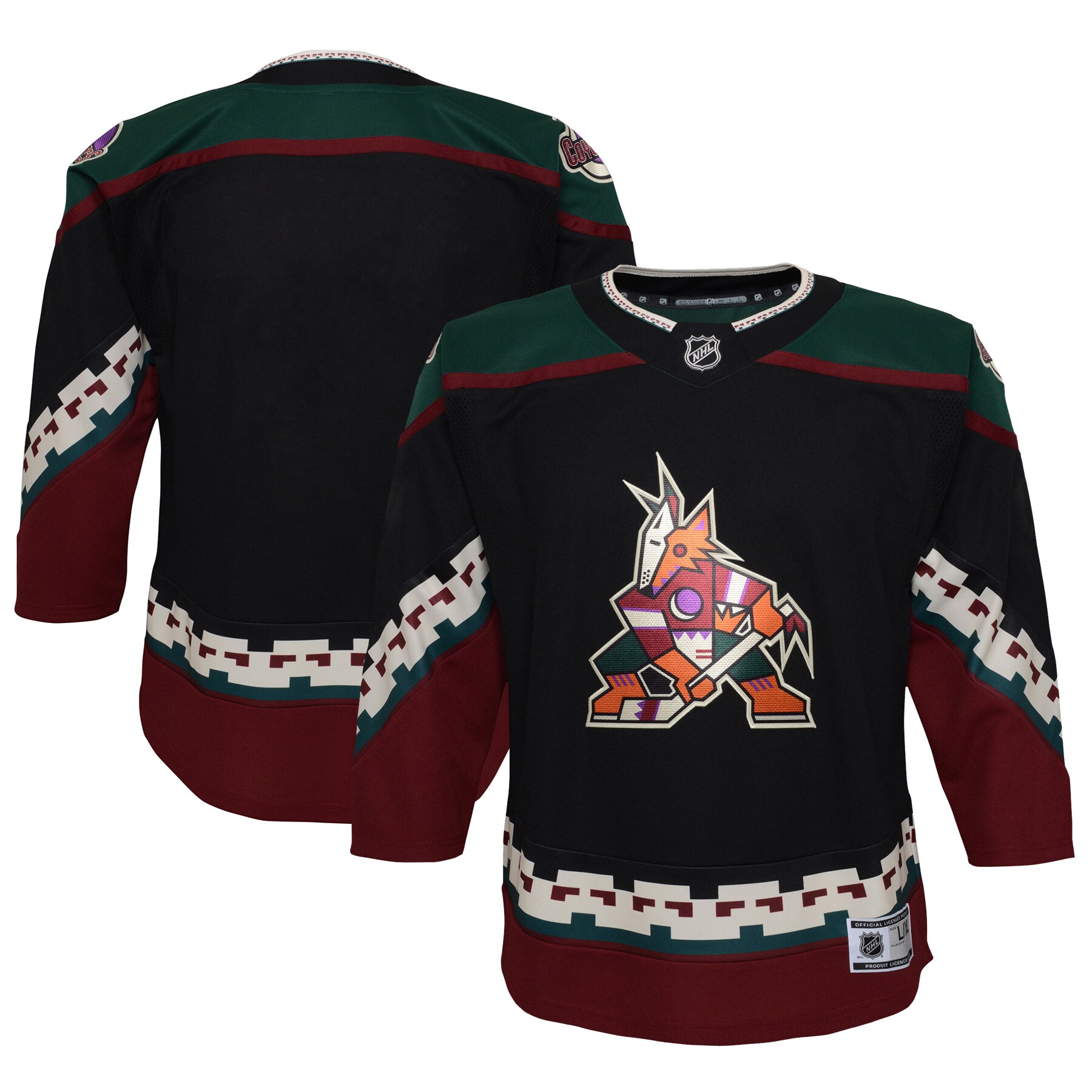 Arizona Coyotes Youth 2021/22 Home Premier Jersey - Black - vstockx