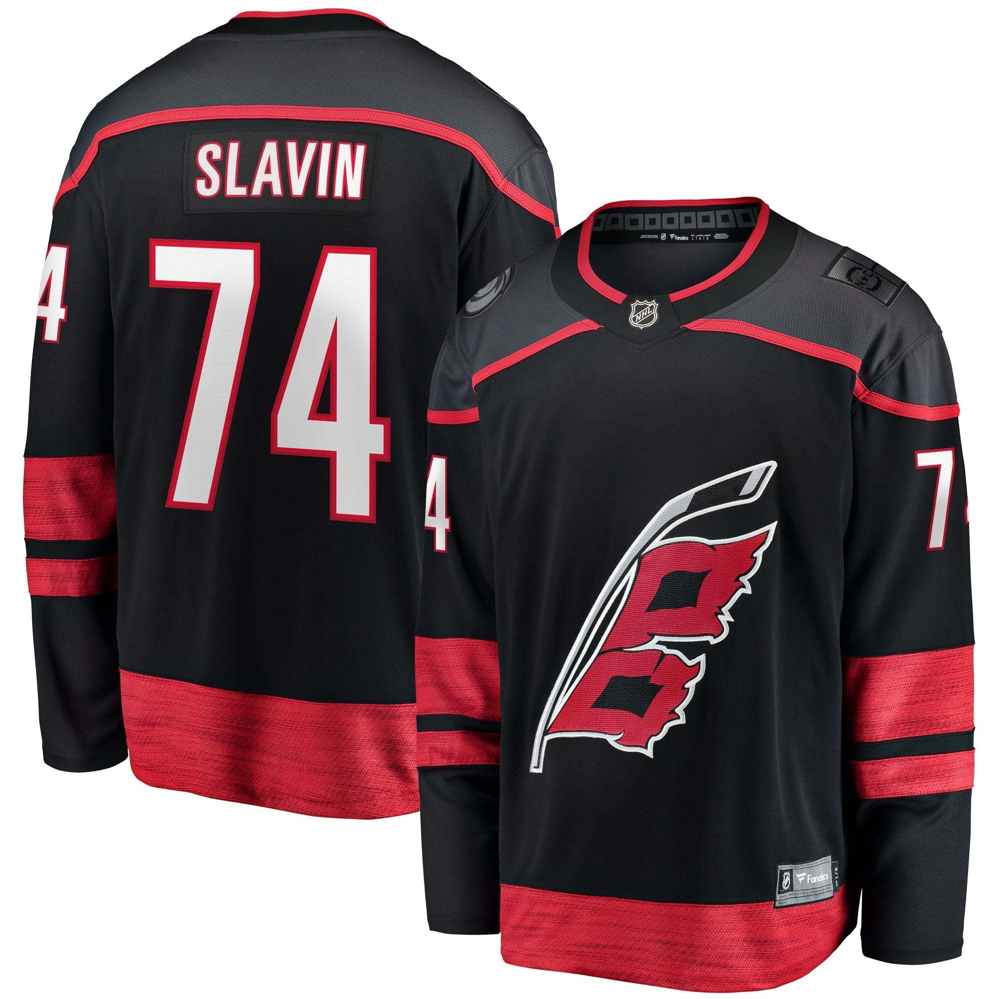Men's Fanatics Branded Jaccob Slavin Black Carolina Hurricanes Home Breakaway Player Jersey - vstockx