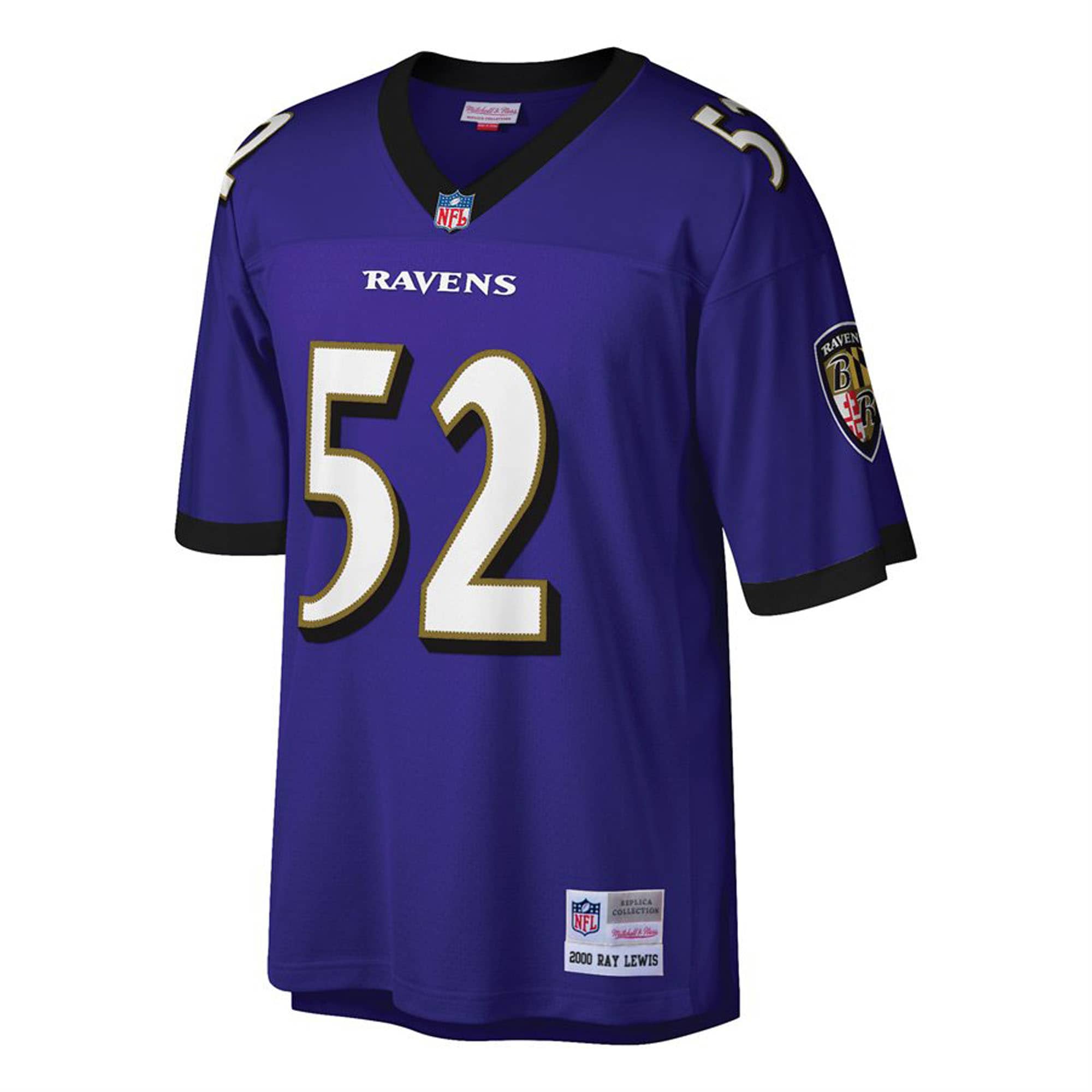 Ray Lewis Baltimore Ravens Mitchell & Ness Big & Tall 2000 Retired Player Replica Jersey - Purple - vstockx
