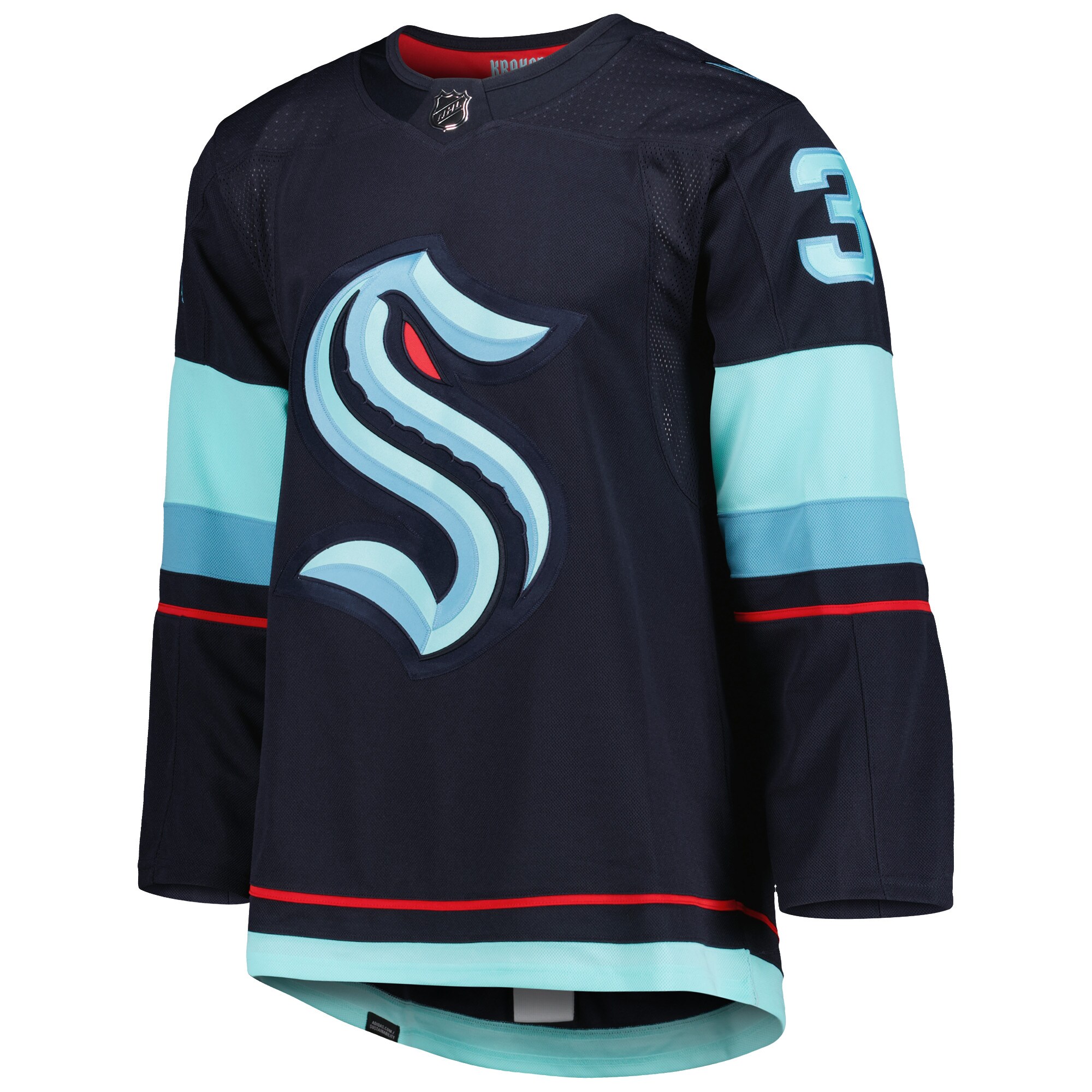 Philipp Grubauer Seattle Kraken adidas Home Primegreen Authentic Pro Player Jersey - Navy - vstockx