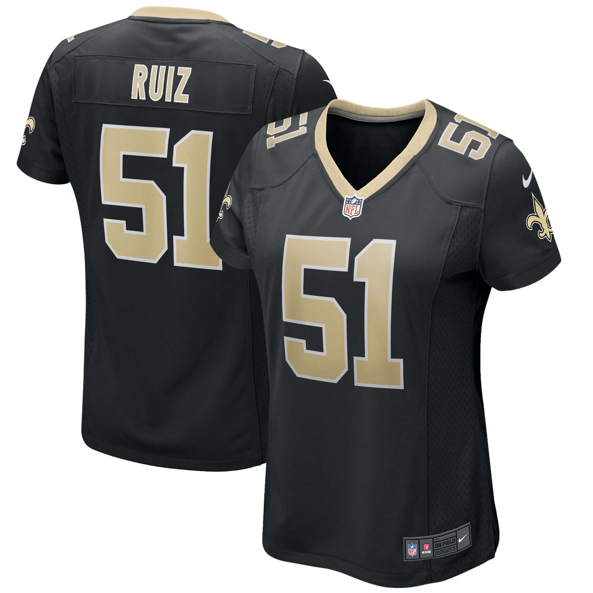 Cesar Ruiz New Orleans Saints Nike Women's Game Jersey - Black - vstockx