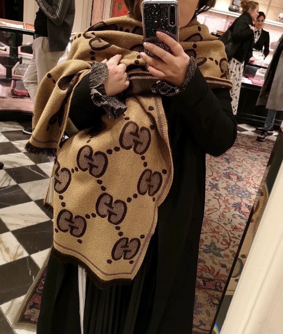 Streetwear Scarf GUCCI 328734 SIZE:45*195cm - vstockx