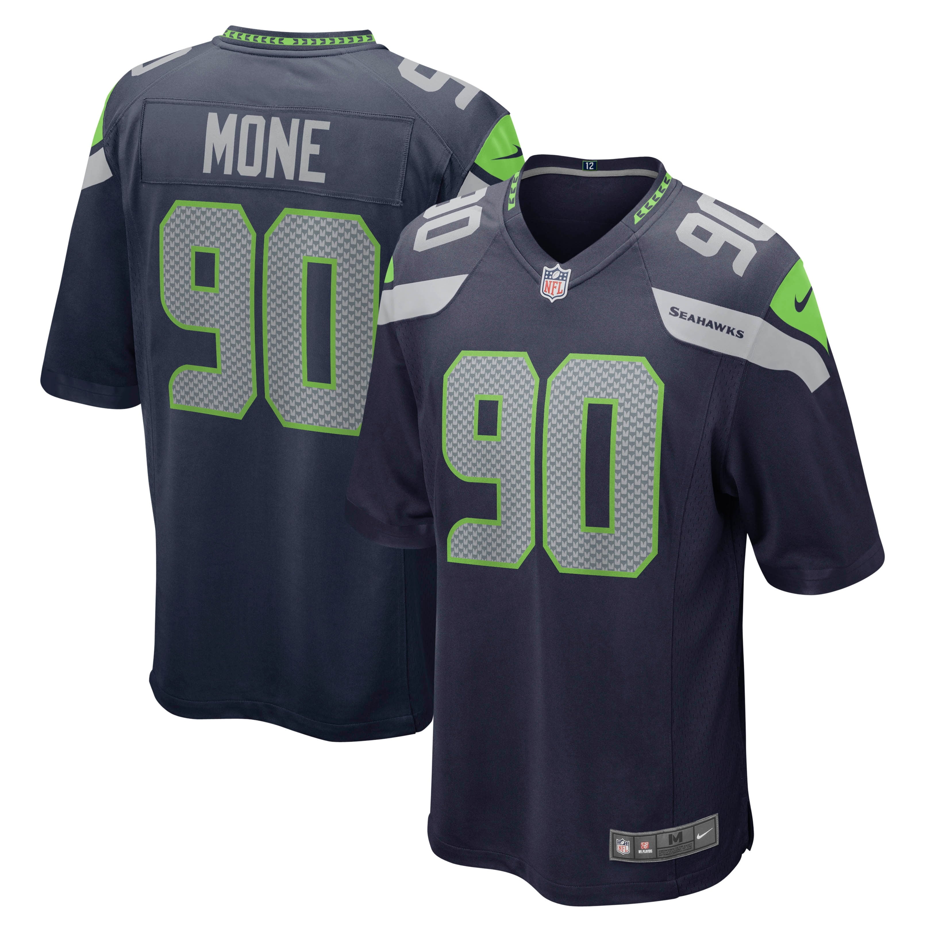 Men's Nike Bryan Mone College Navy Seattle Seahawks Game Jersey - vstockx