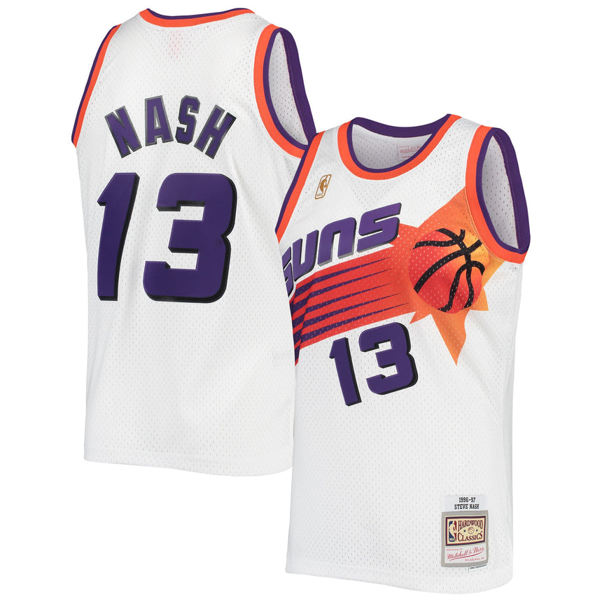 Men's Phoenix Suns Steve Nash Mitchell & Ness White 1996-97 Hardwood Classics Swingman Jersey - vstockx