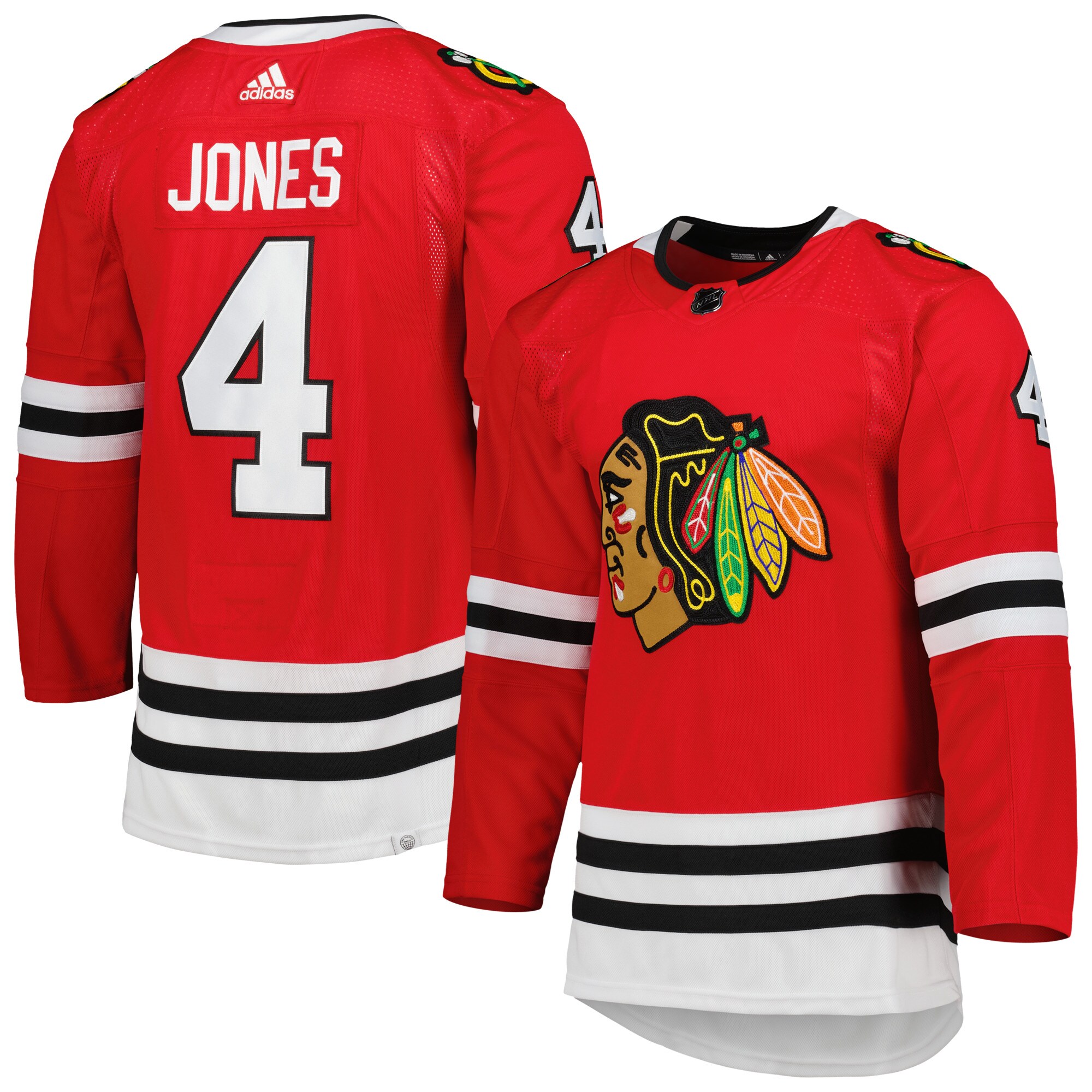Seth Jones Chicago Blackhawks adidas Home Primegreen Authentic Pro Player Jersey - Red - vstockx