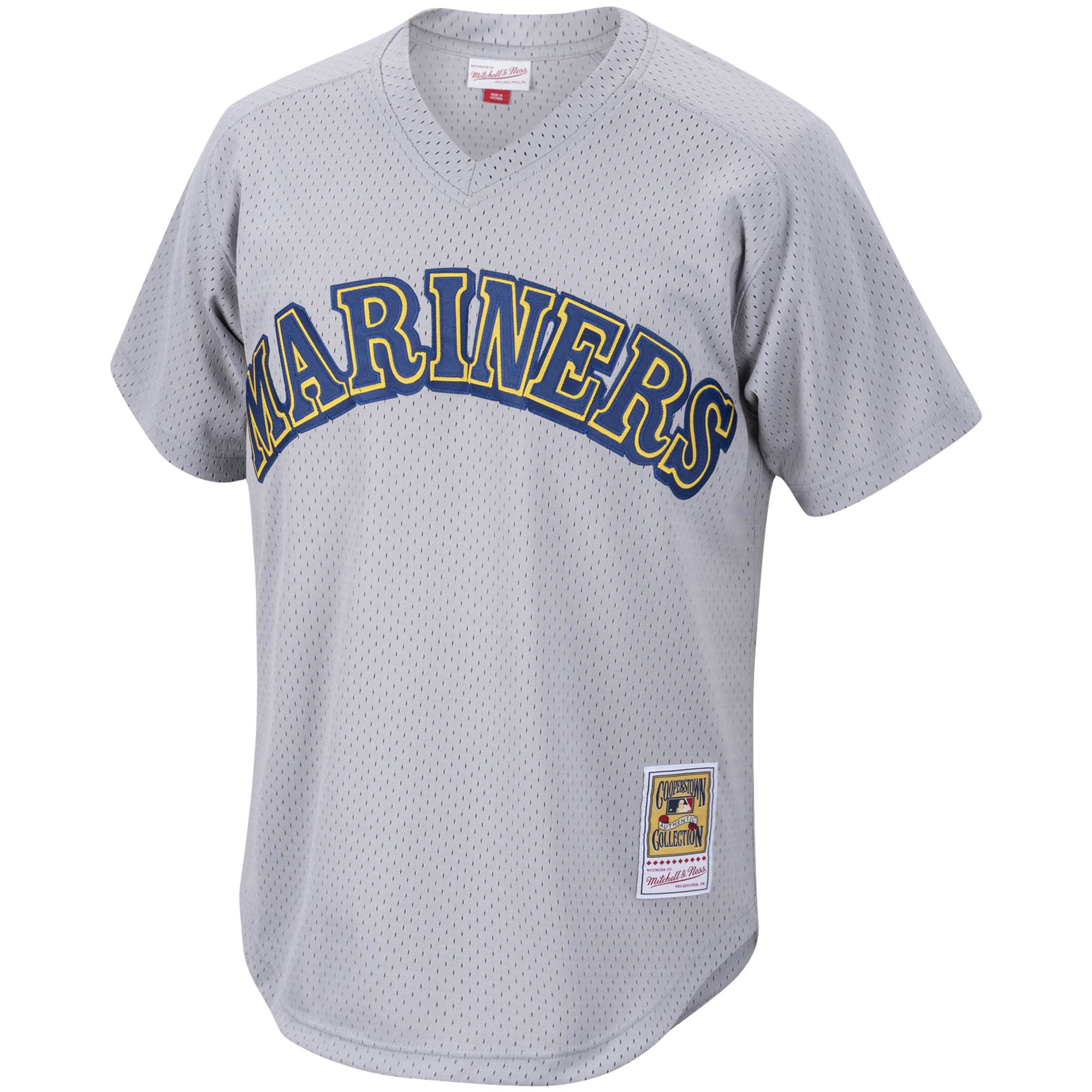 Edgar Martinez Seattle Mariners Mitchell & Ness Cooperstown Collection Mesh Batting Practice Jersey - Charcoal - vstockx