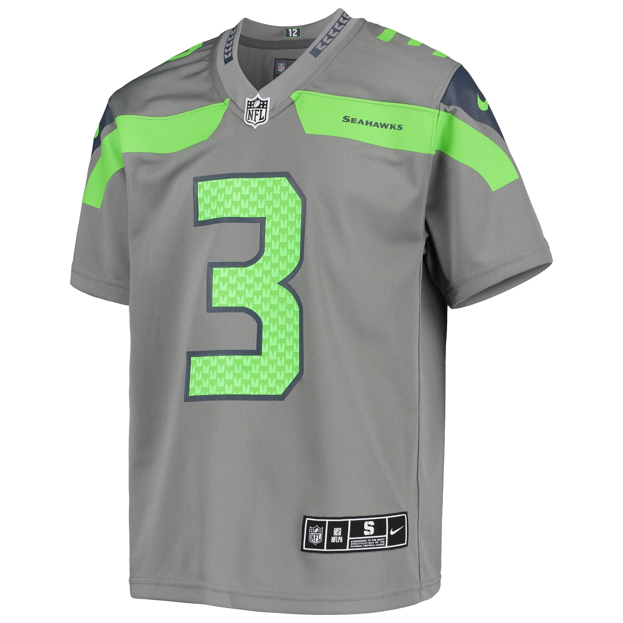 Youth Nike Russell Wilson Gray Seattle Seahawks Inverted Team Game Jersey - vstockx