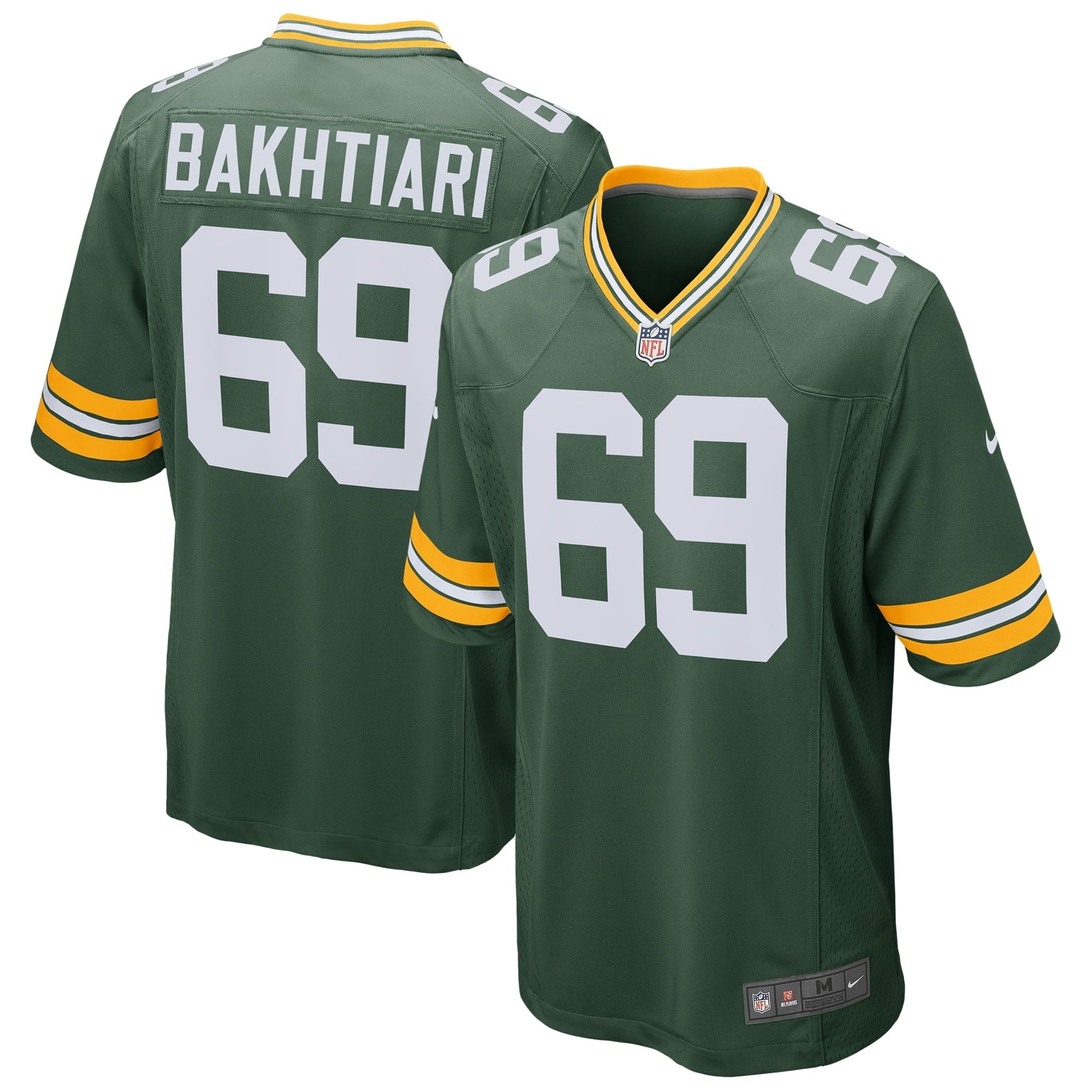 Men's Nike David Bakhtiari Green Green Bay Packers Game Player Jersey - vstockx