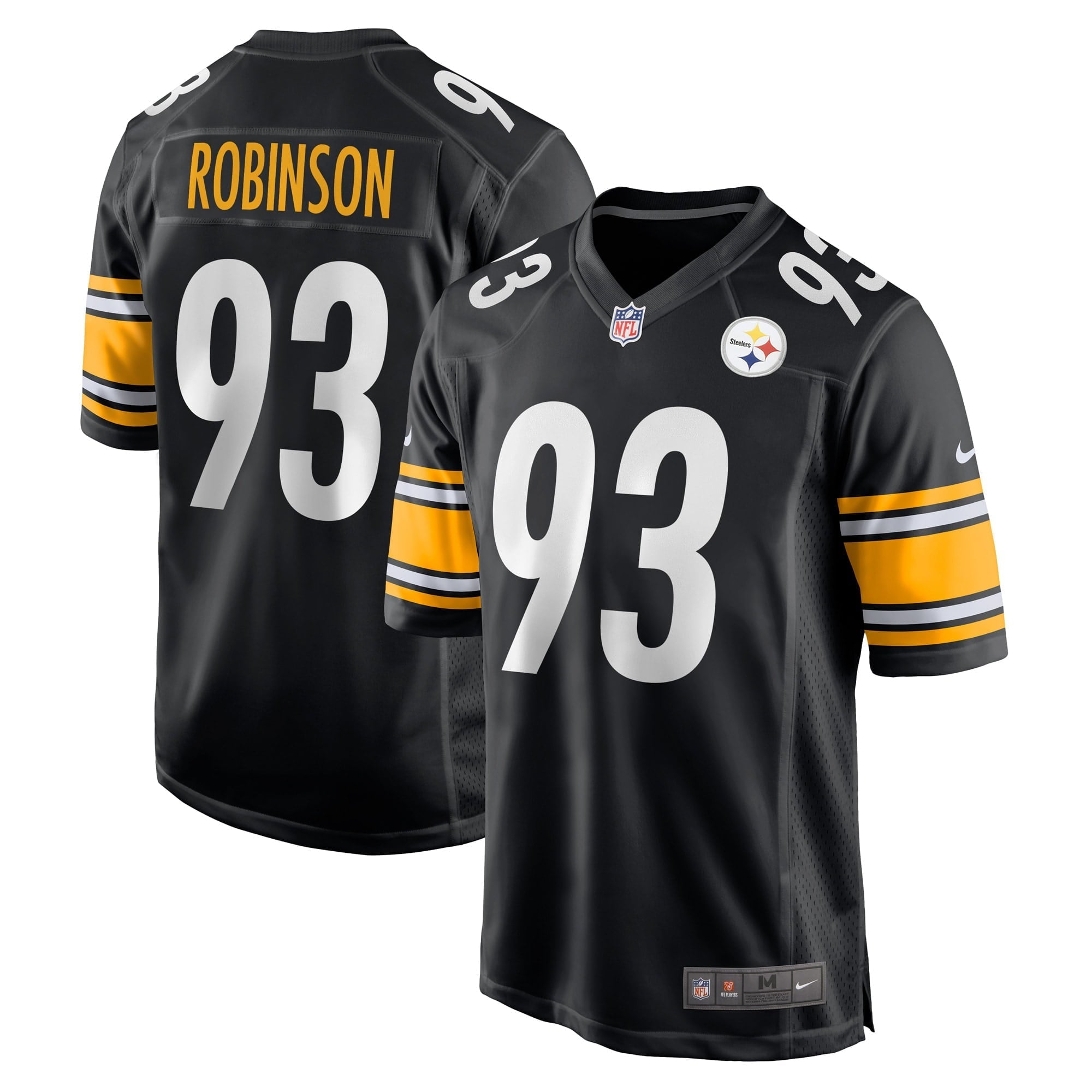 Men's Nike Mark Robinson Black Pittsburgh Steelers Game Player Jersey - vstockx