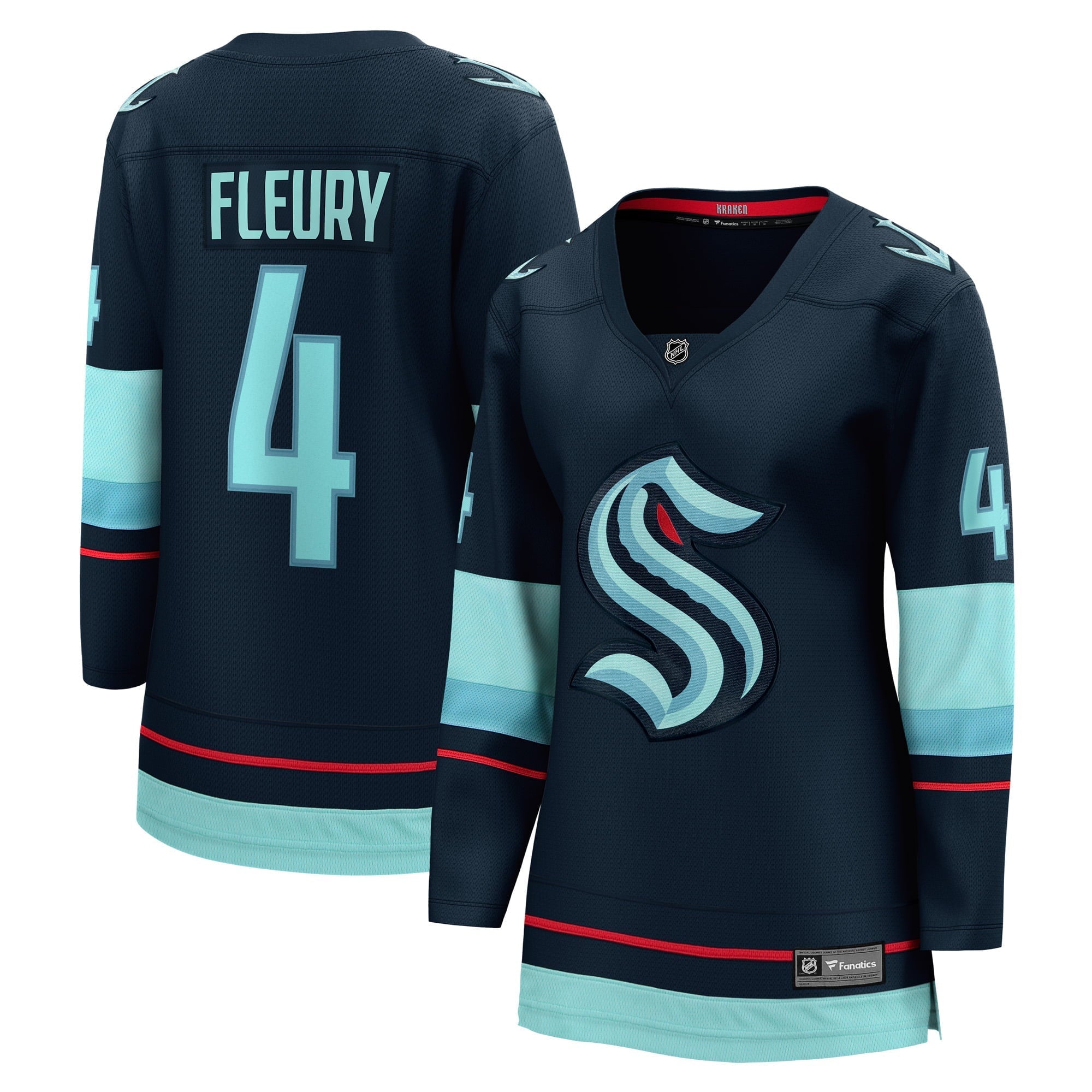 Women's Fanatics Branded Haydn Fleury Deep Sea Blue Seattle Kraken Home Breakaway Player Jersey - vstockx