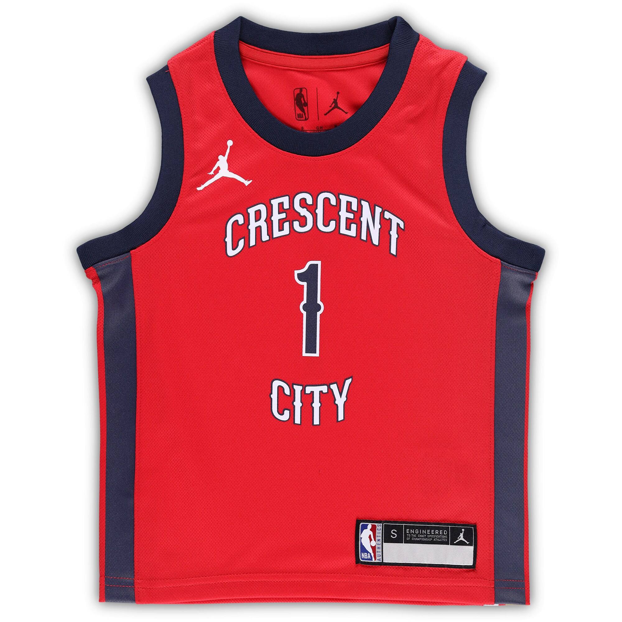 Zion Williamson New Orleans Pelicans Jordans Brand Preschool 2022/23 Replica Jersey - Statement Edition - Red - vstockx