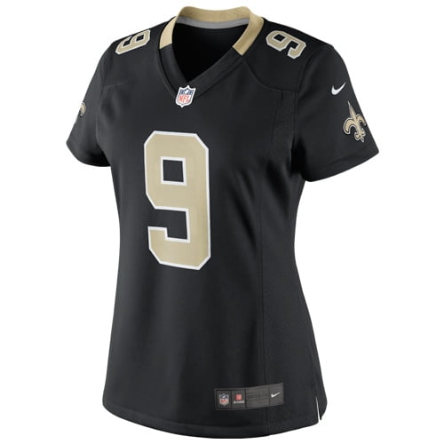 Women's Nike Drew Brees Black New Orleans Saints Player Game Jersey - vstockx