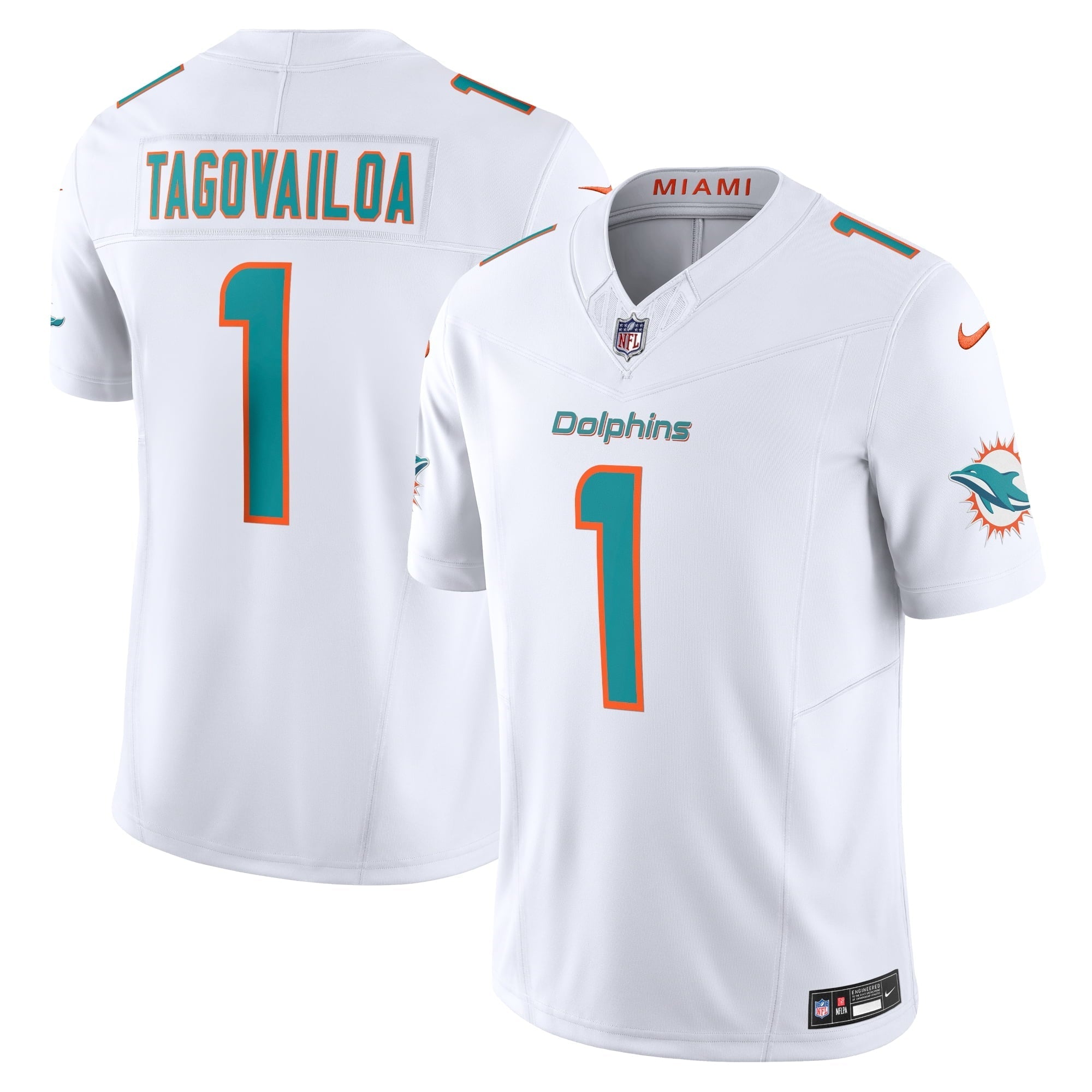 Men's Nike Tua Tagovailoa White Miami Dolphins Vapor F.U.S.E. Limited Jersey - vstockx