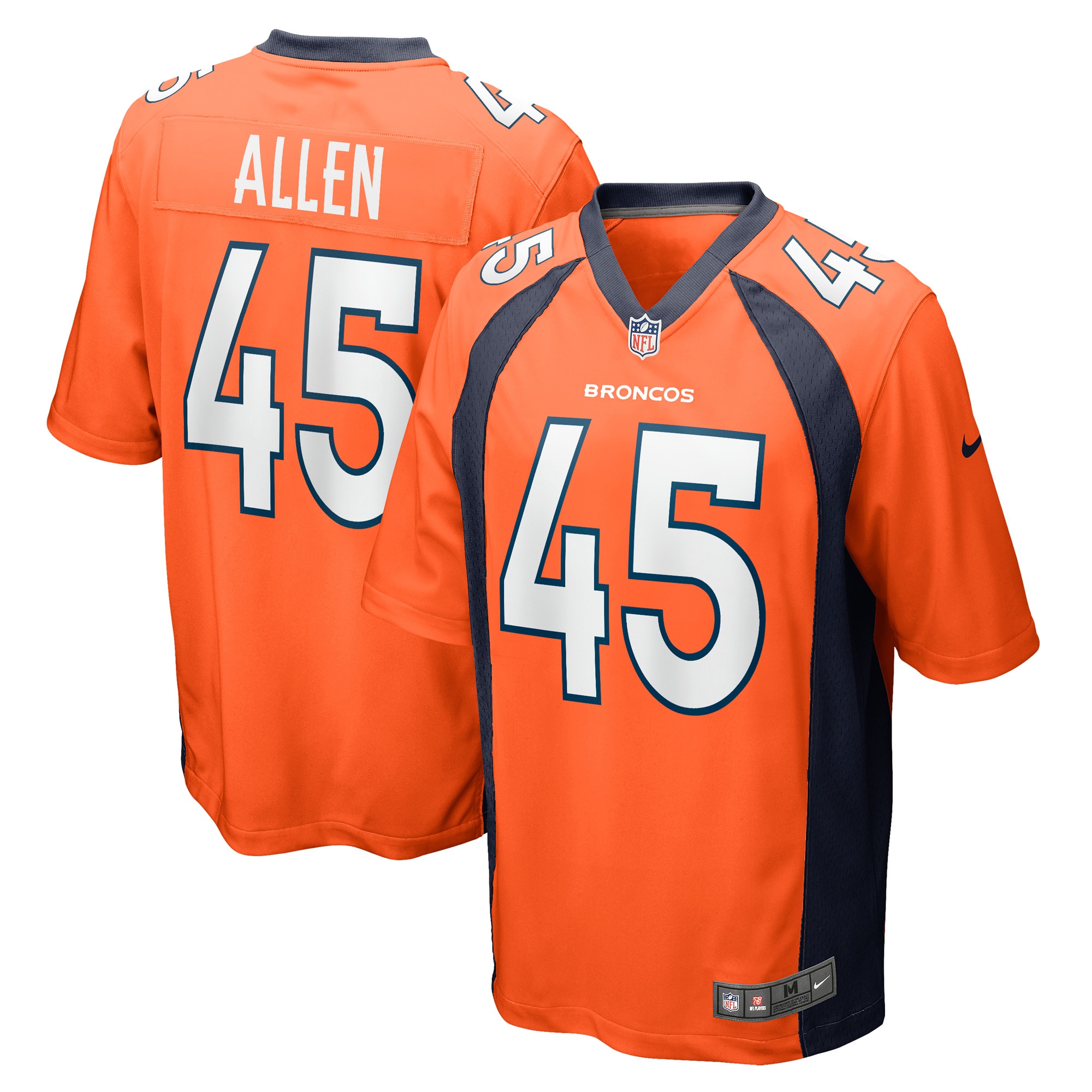 Christopher Allen Denver Broncos Nike Game Player Jersey - Orange - vstockx