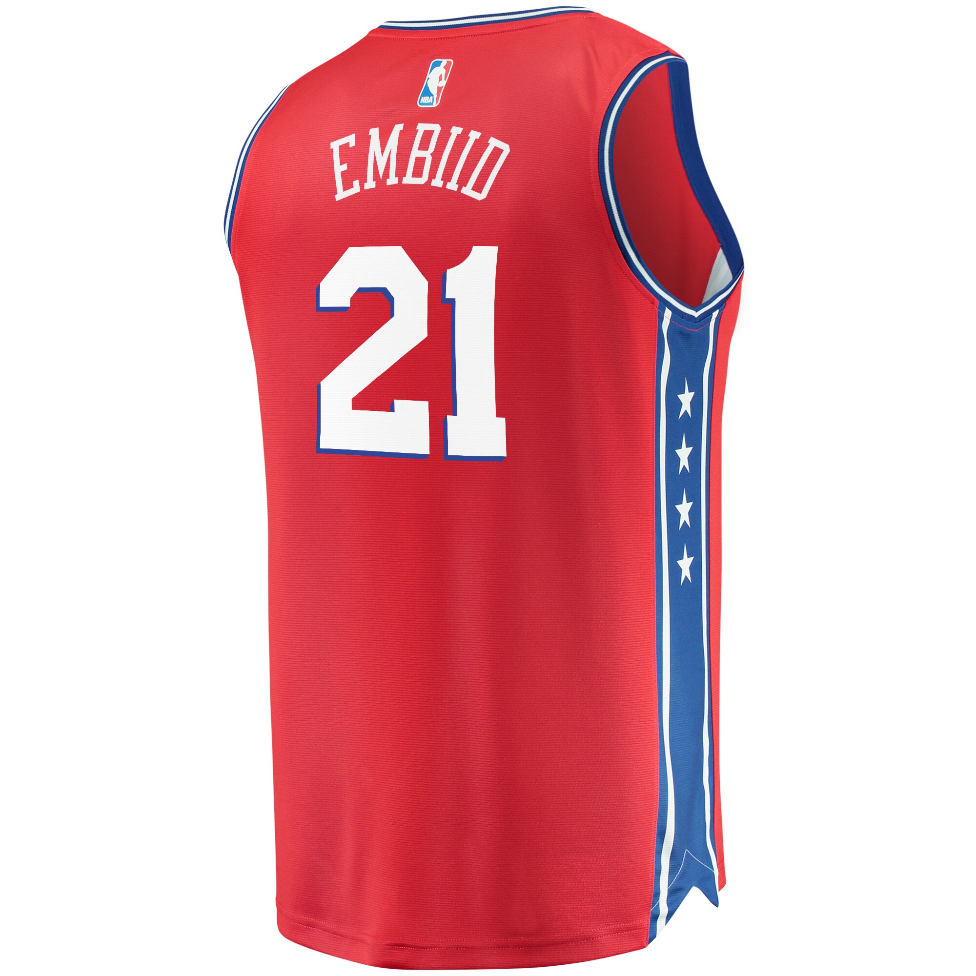 Joel Embiid Philadelphia 76ers Fanatics Branded Youth 2019/20 Fast Break Replica Player Team Jersey - Statement Edition - Red - vstockx