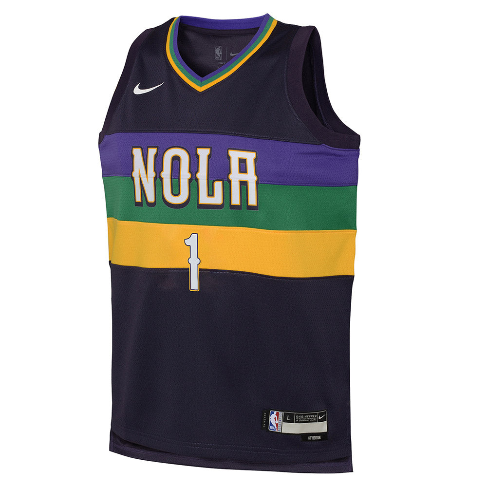 Youth New Orleans Pelicans Zion Williamson City Edition Jersey - Black - vstockx