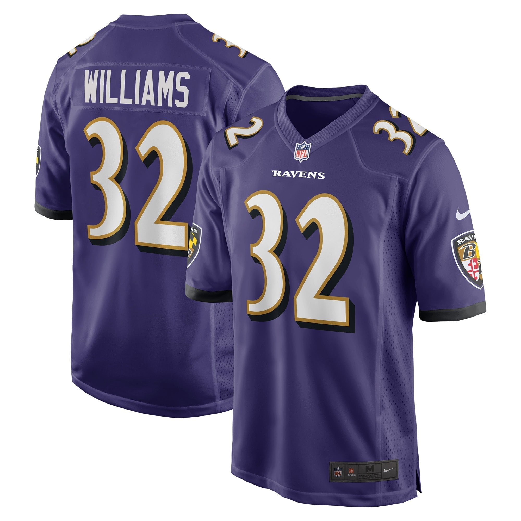 Men's Nike Marcus Williams Purple Baltimore Ravens Game Jersey - vstockx