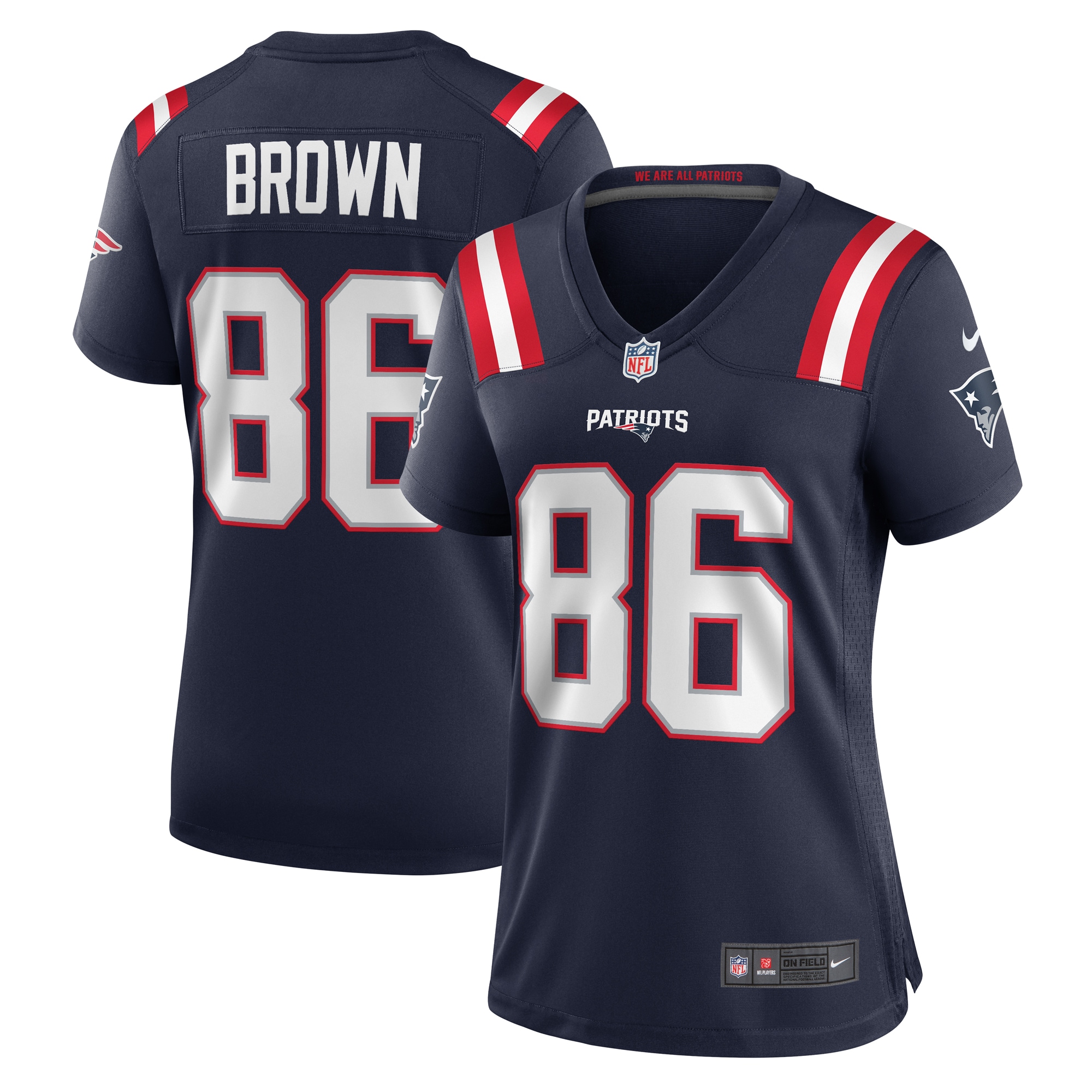 Pharaoh Brown New England Patriots Nike Women's Team Game Jersey - Navy - vstockx