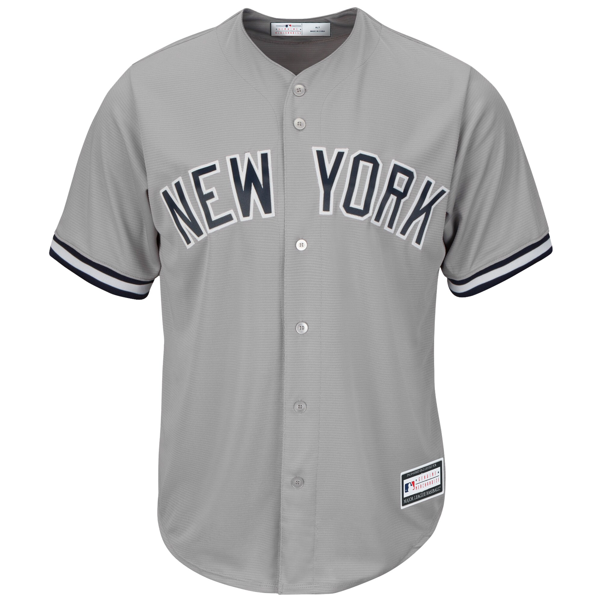 New York Yankees Big & Tall Replica Team Jersey - Gray - vstockx