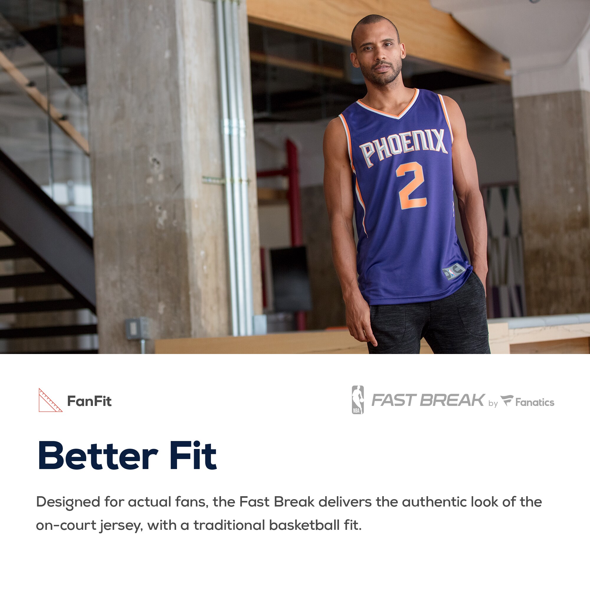 Phoenix Suns Fanatics Branded Youth 2022/23 Fast Break Custom Replica Jersey Purple - Icon Edition - vstockx