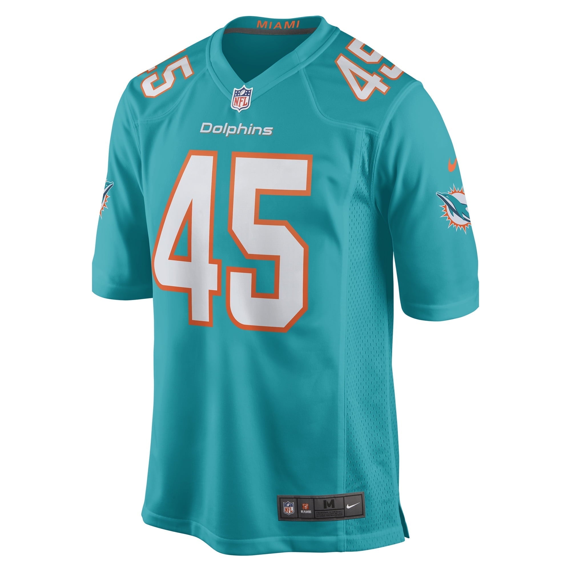 Men's Nike Duke Riley Aqua Miami Dolphins Game Jersey - vstockx