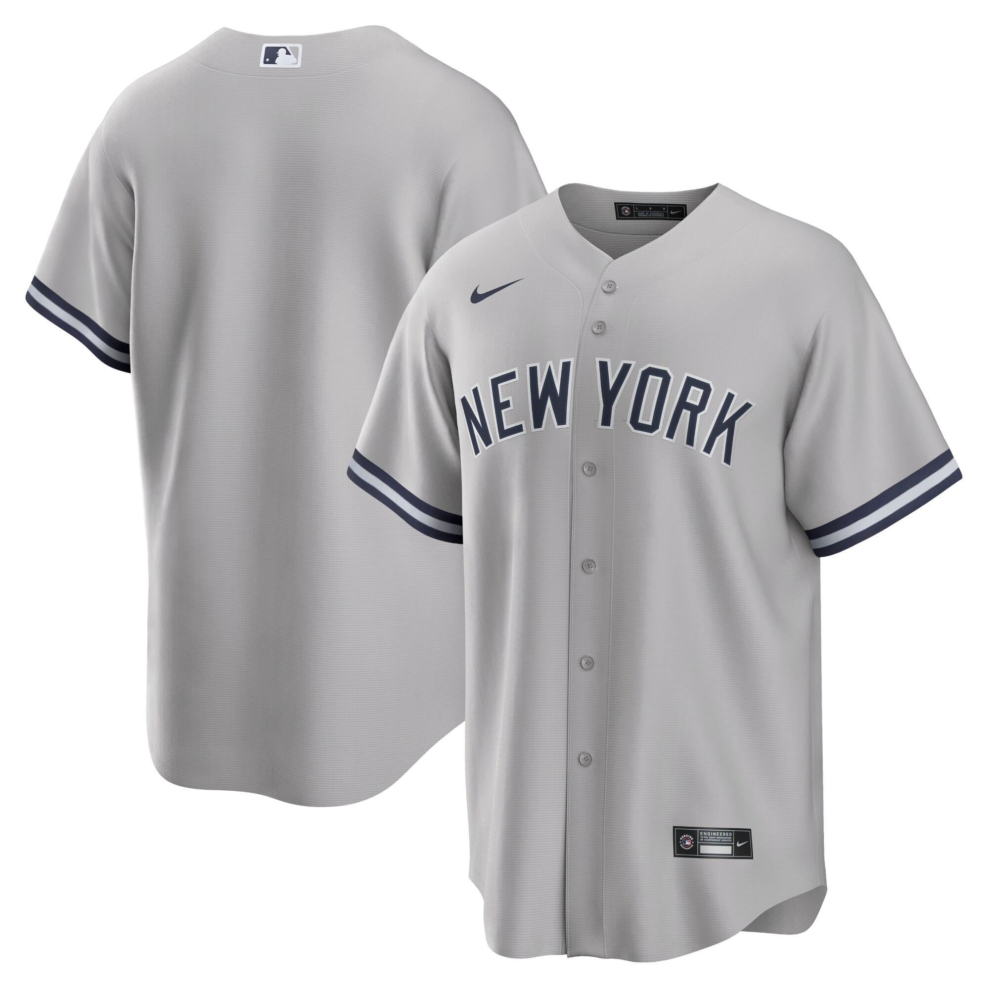 New York Yankees Nike Road Replica Team Jersey - Gray - vstockx