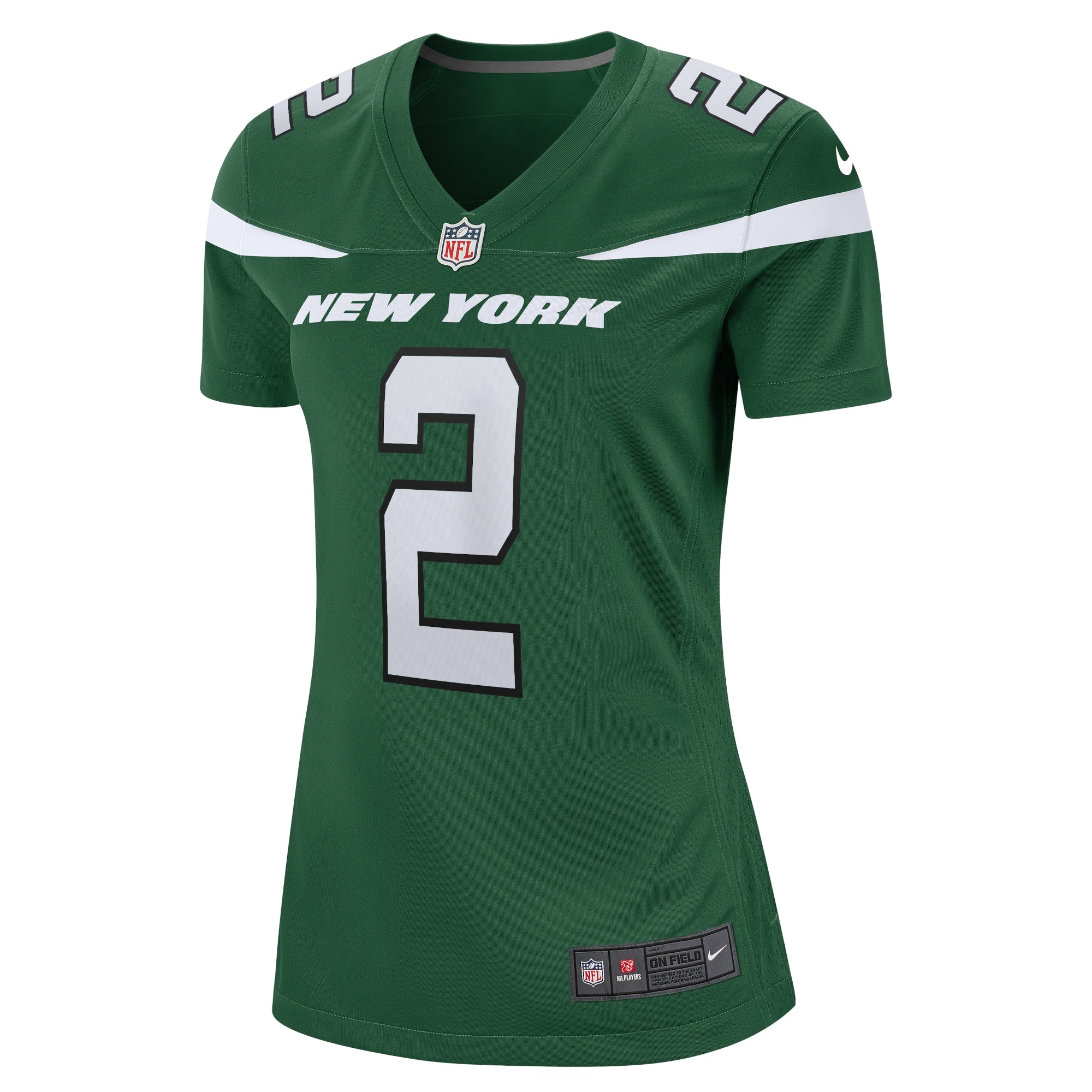 Women's Nike Zach Wilson Gotham Green New York Jets 2021 NFL Draft First Round Pick Game Jersey - vstockx