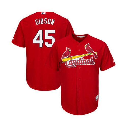 Youth St. Louis Cardinals Bob Gibson Replica Alternate Jersey - Red - vstockx